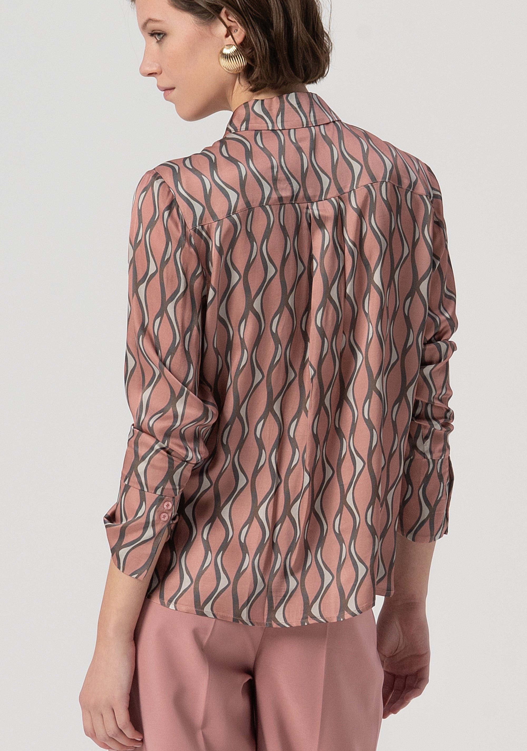Camicia regular in fantasia astratta FS25WT6010W651K5-238 Fracomina