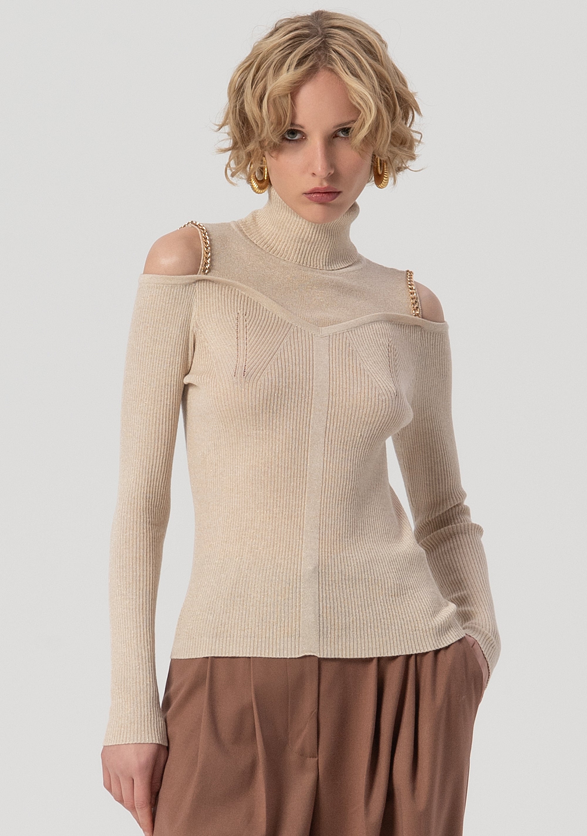 Maglia slim a coste FS25WT7020K559Q7-050 Fracomina