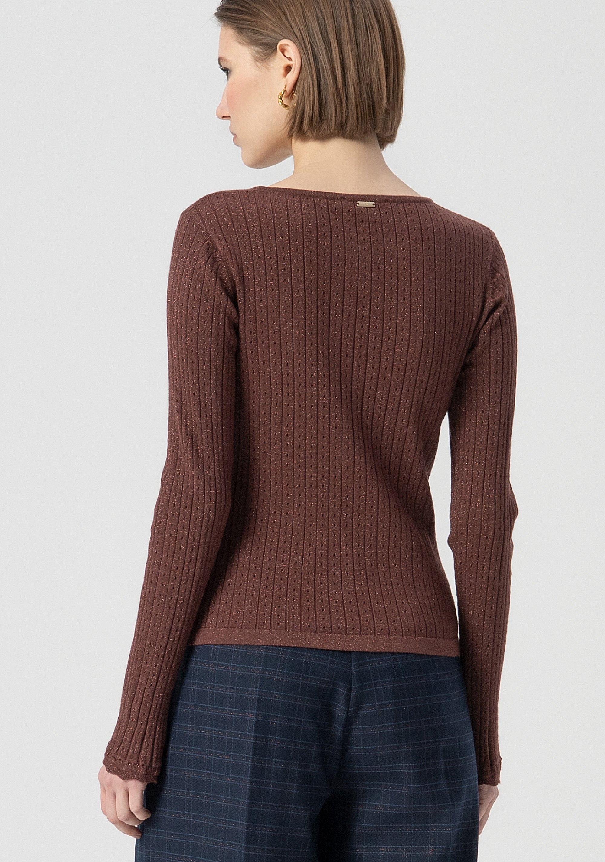 Maglia slim con lurex FS25WT7021K501Q7-639 Fracomina