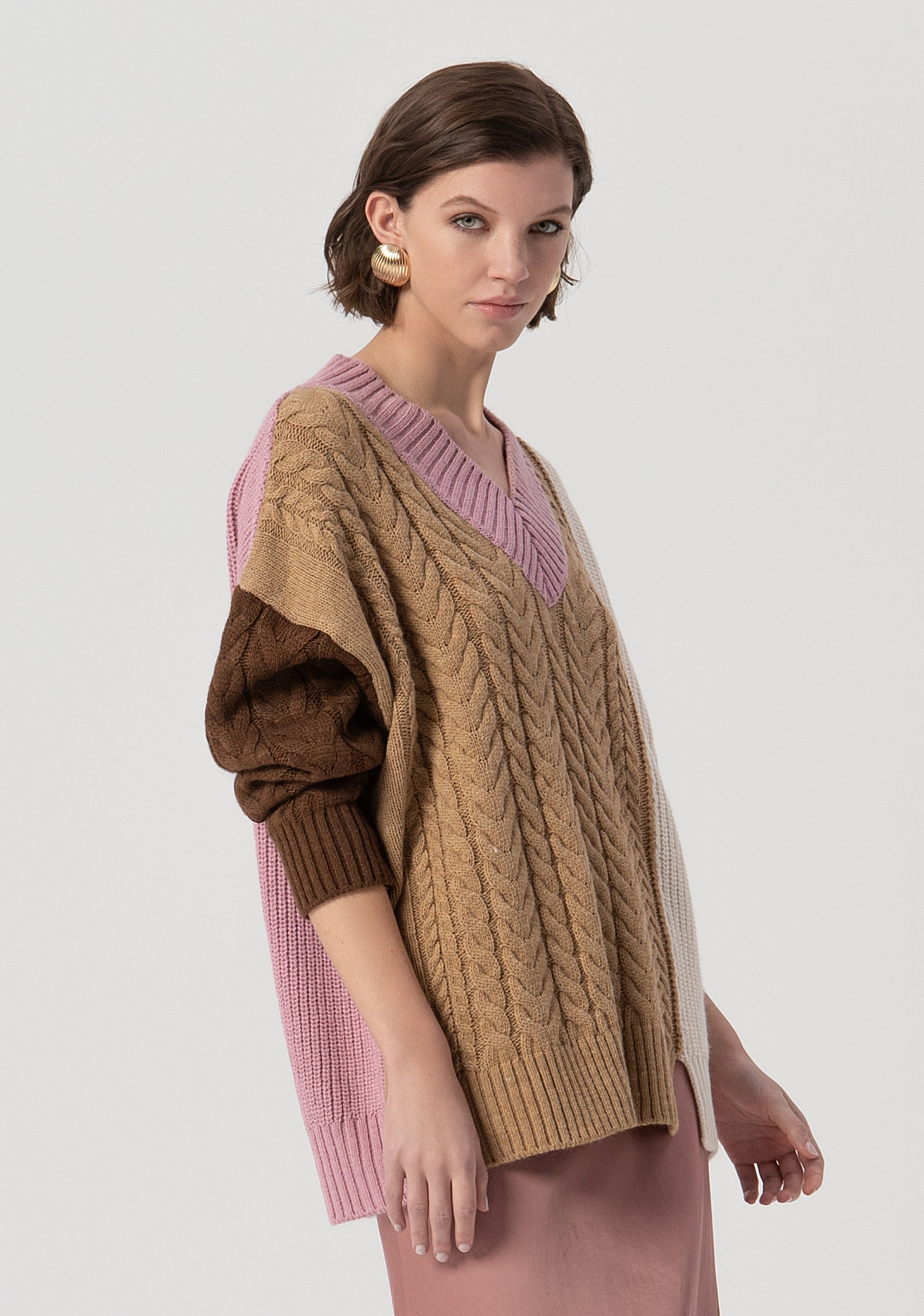 Maglia over con lana ed alpaca FS25WT7029K53501-210 Fracomina