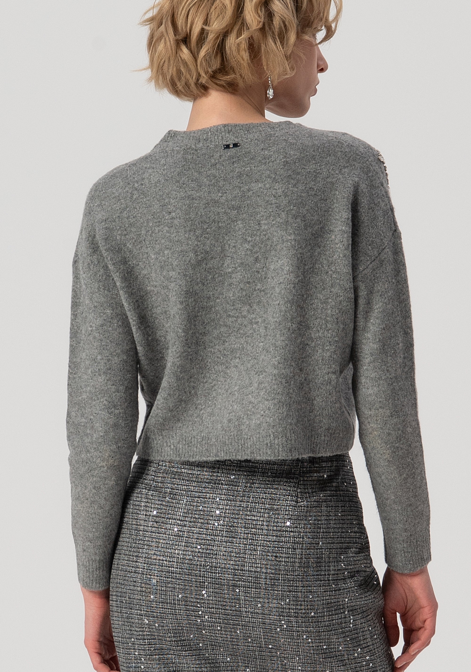 Cardigan regular con stella con pietre luminose FS25WT8002K560R9-156 Fracomina