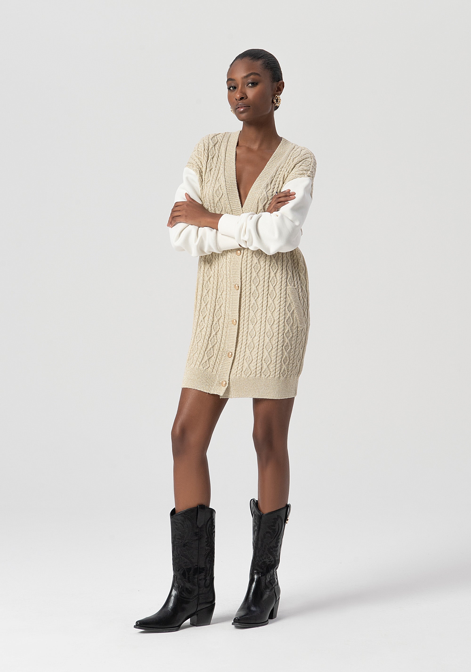 Cardigan regular lungo FS25WT8015K456Q7-108 Fracomina