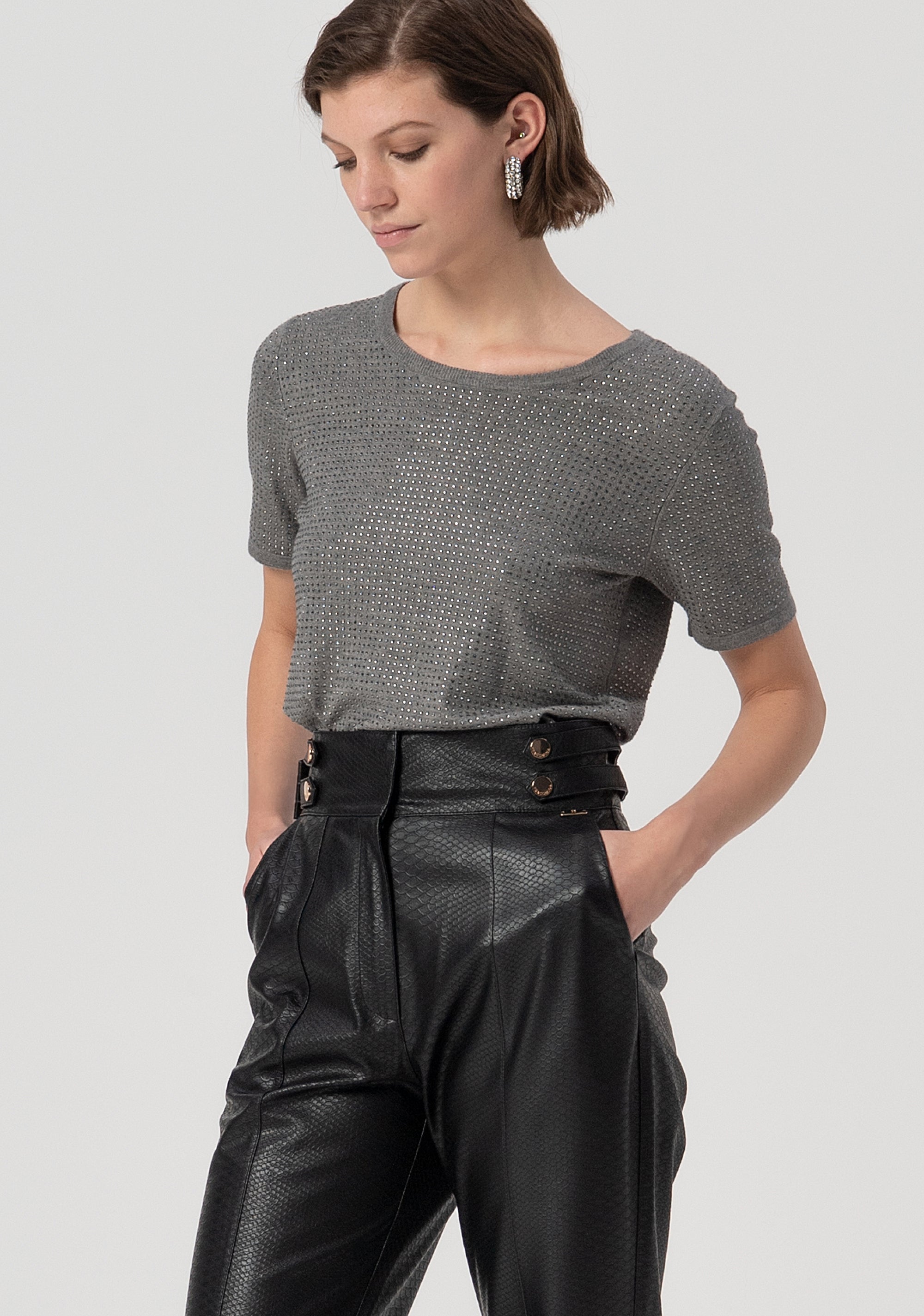 Pantalone a sigaretta con vita alta FS25WV2001P41101-053 Fracomina