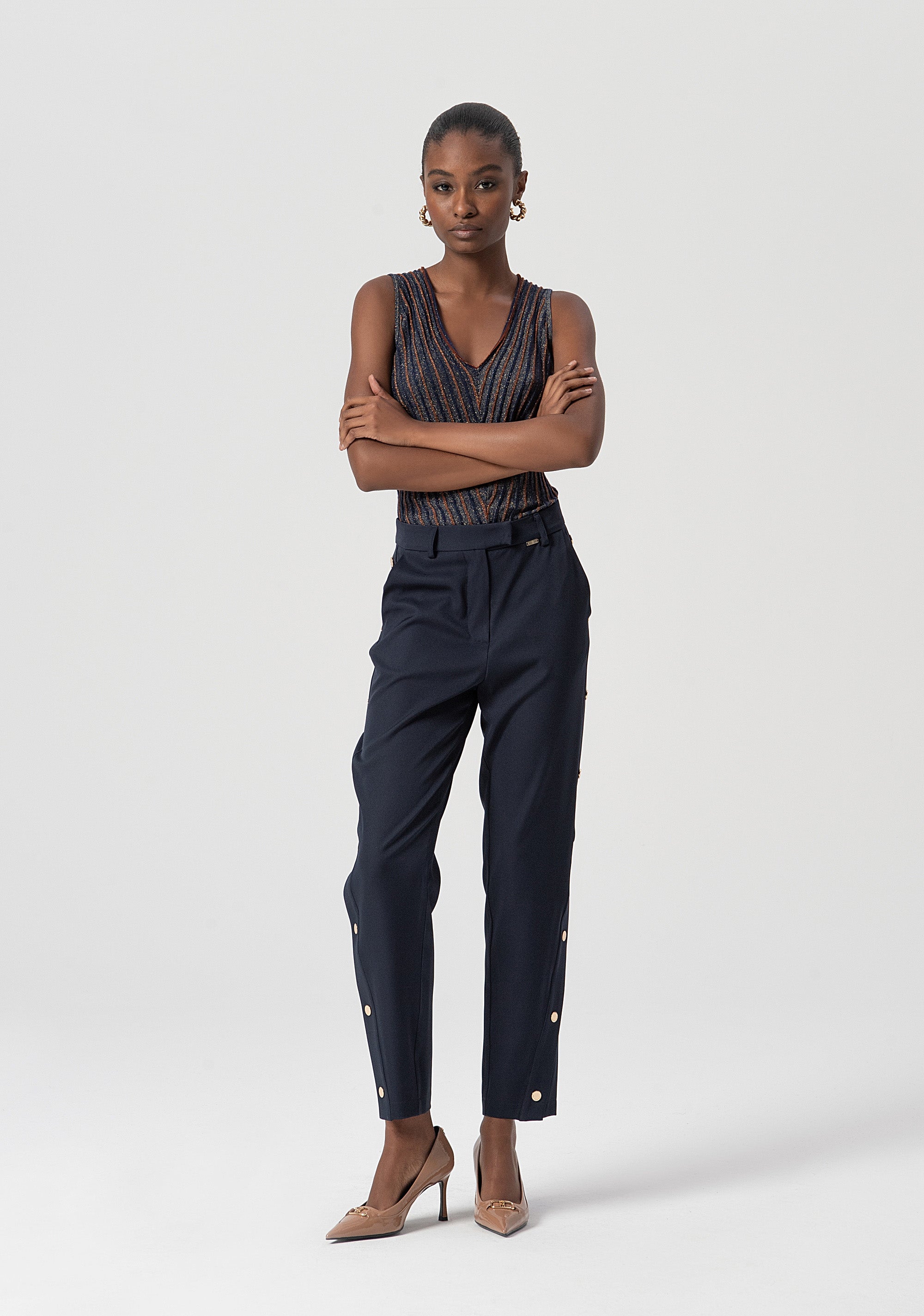 Pantalone regular a sigaretta FS25WV2002W47601-064 Fracomina