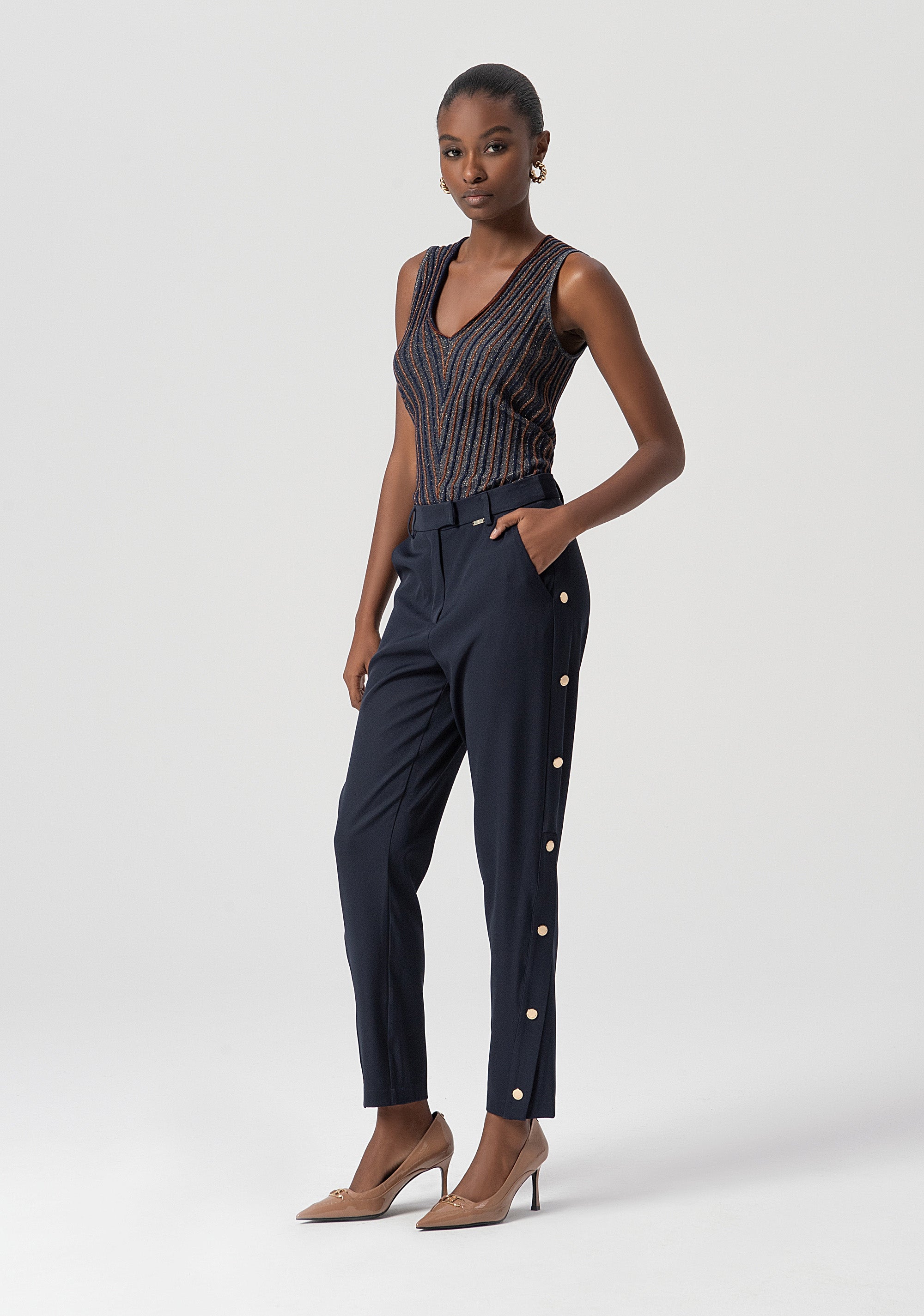 Pantalone regular a sigaretta FS25WV2002W47601-064 Fracomina
