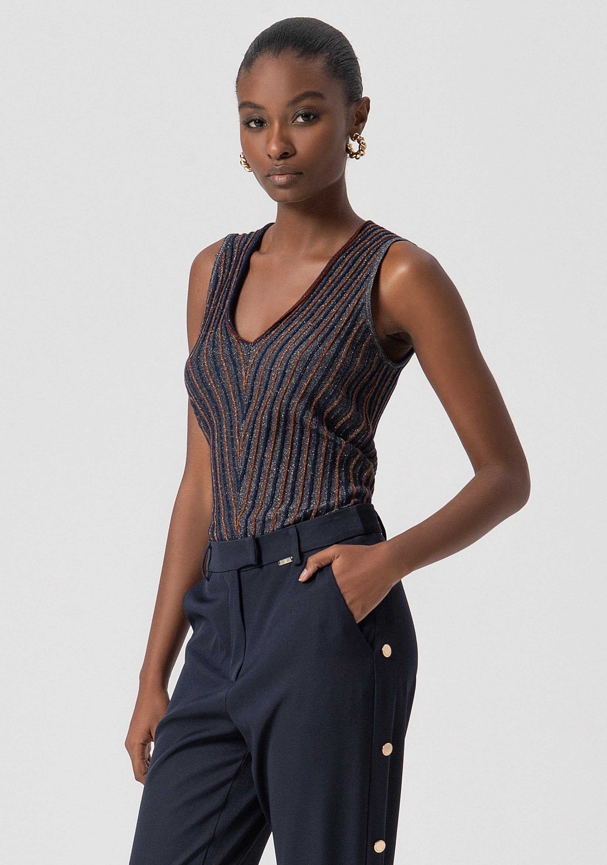 Pantalone regular a sigaretta FS25WV2002W47601-064 Fracomina
