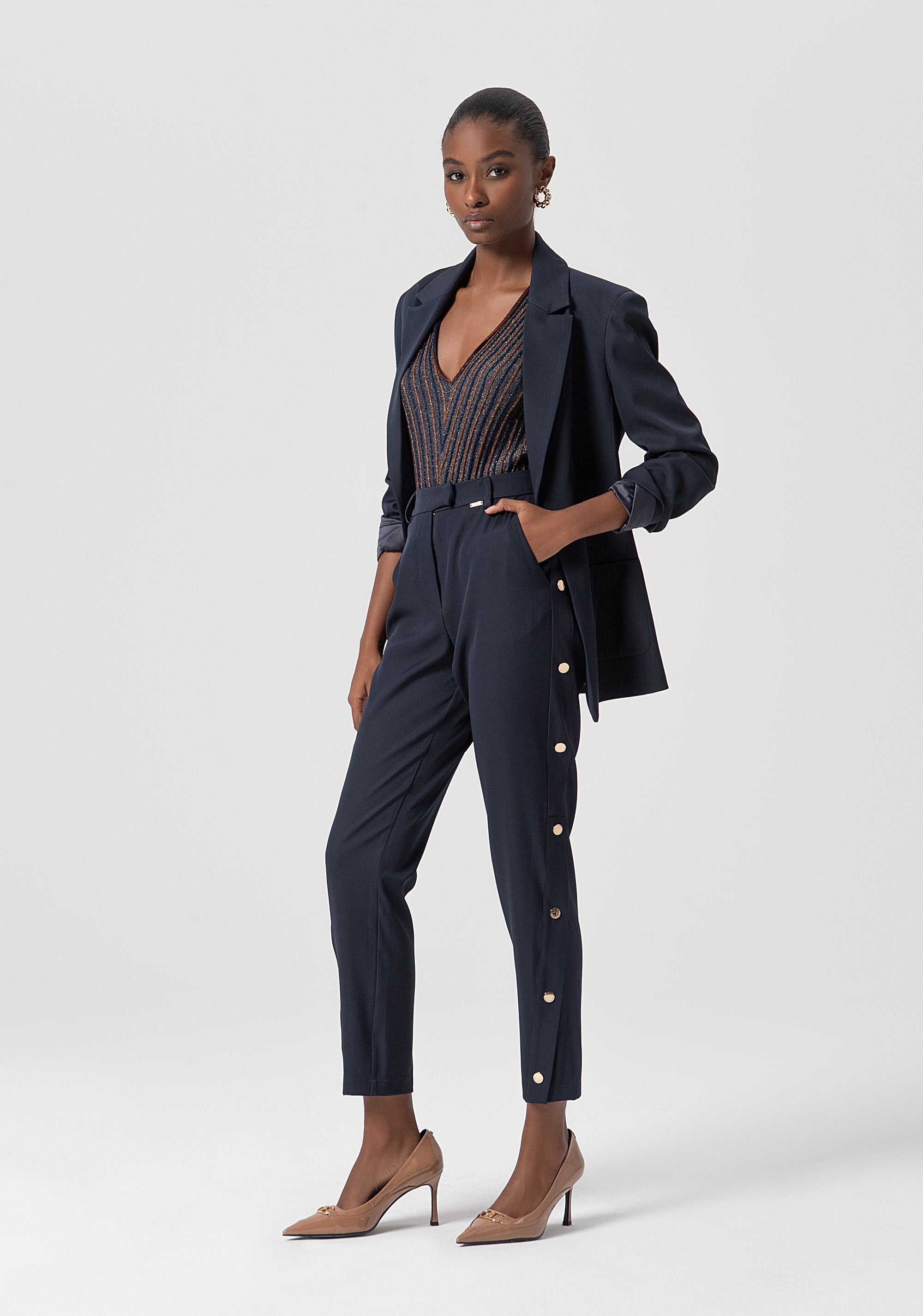 Pantalone regular a sigaretta FS25WV2002W47601-064 Fracomina