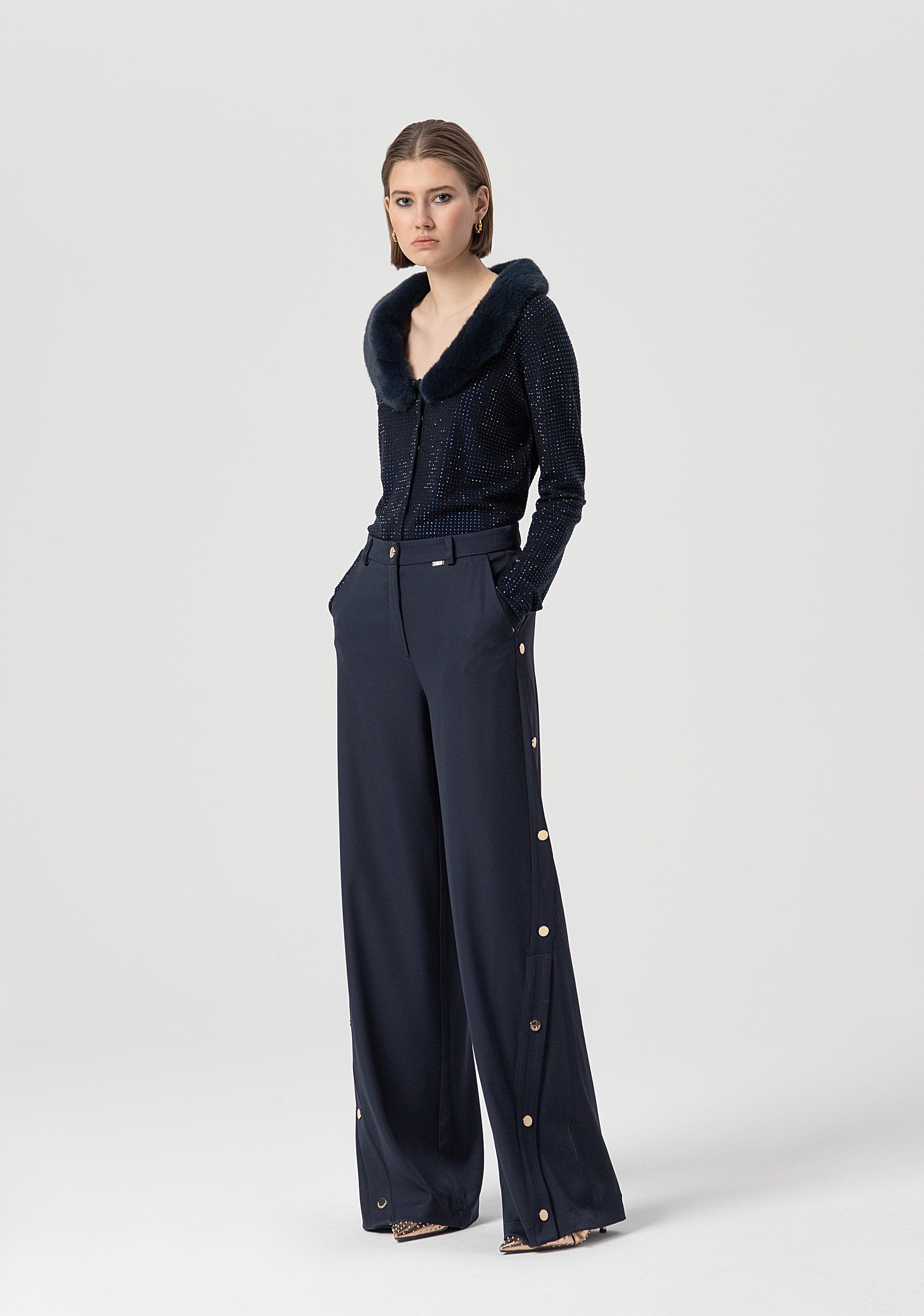 Pantalone flare a palazzo FS25WV3001W47601-064 Fracomina