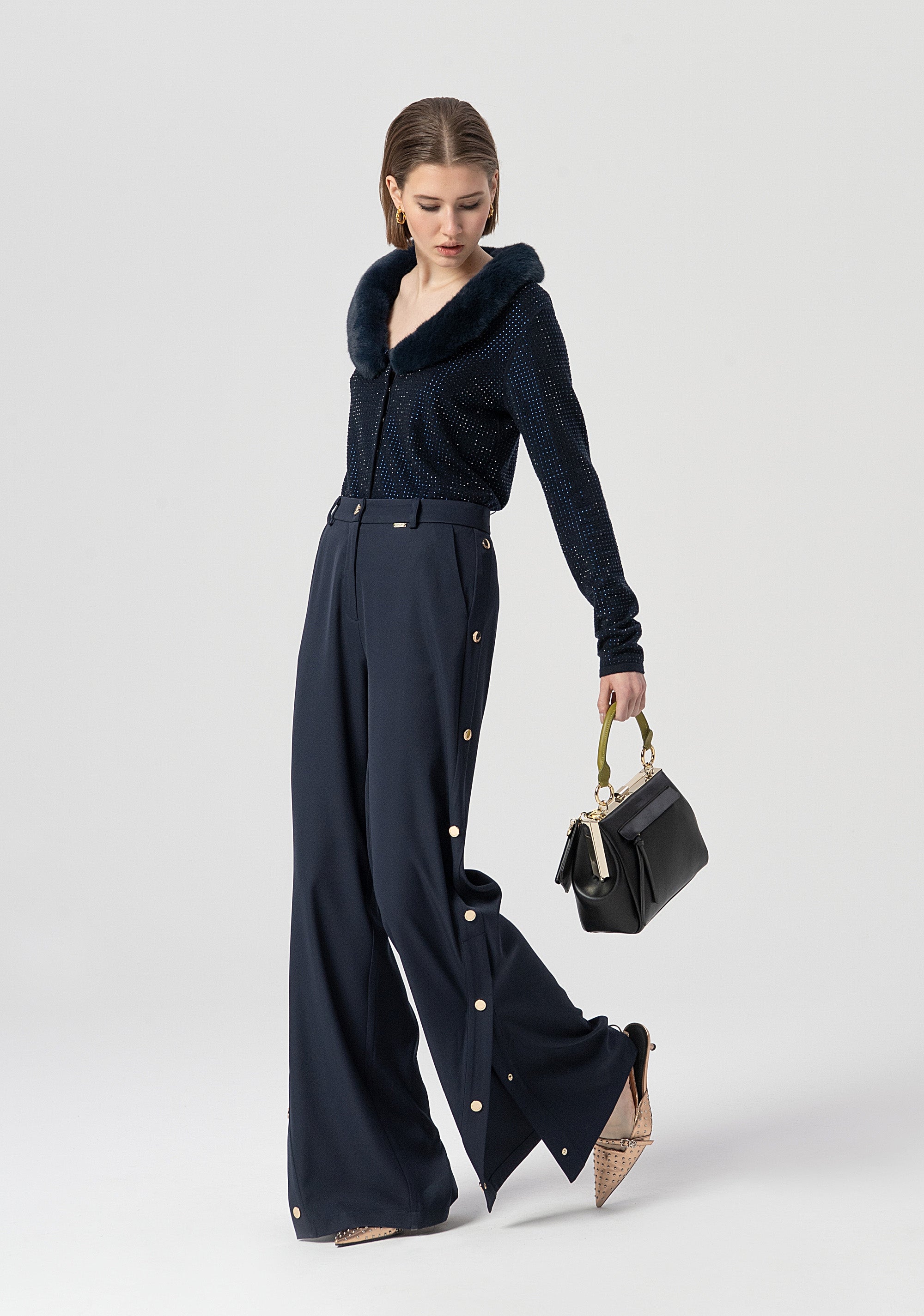 Pantalone flare a palazzo FS25WV3001W47601-064 Fracomina