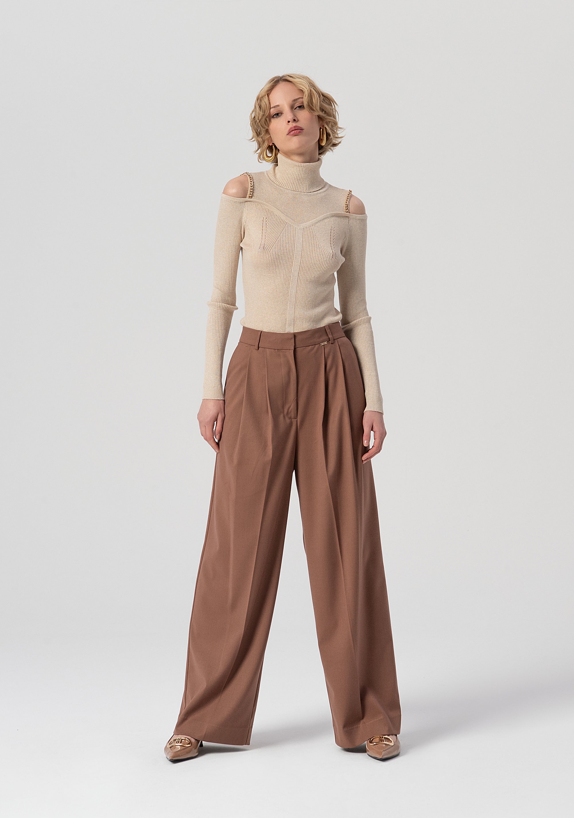 Pantalone flare a palazzo FS25WV3016W66101-091 Fracomina