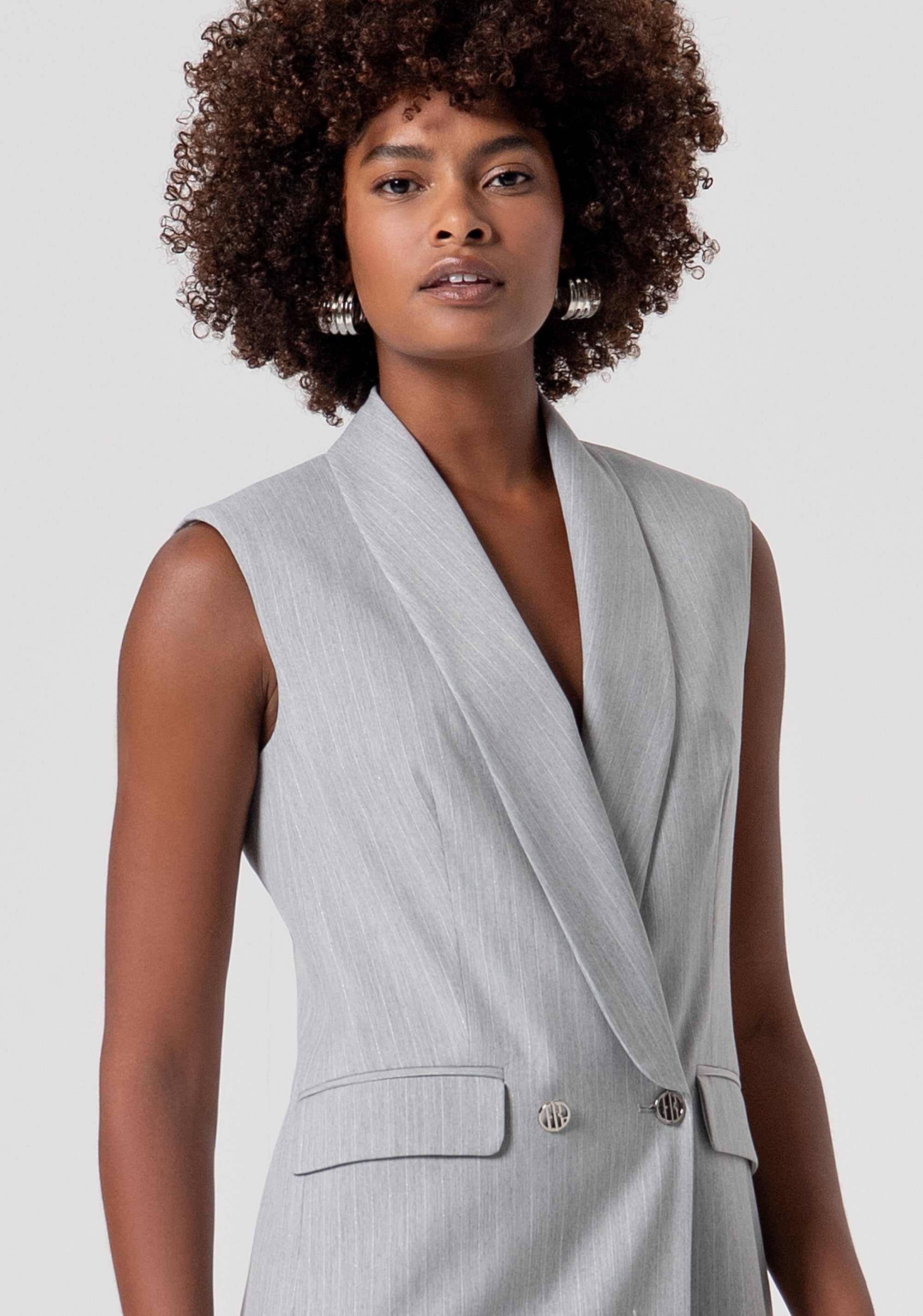 Abito senza maniche modello blazer doppiopetto mini FS26SD1002W587Q7-156 Fracomina