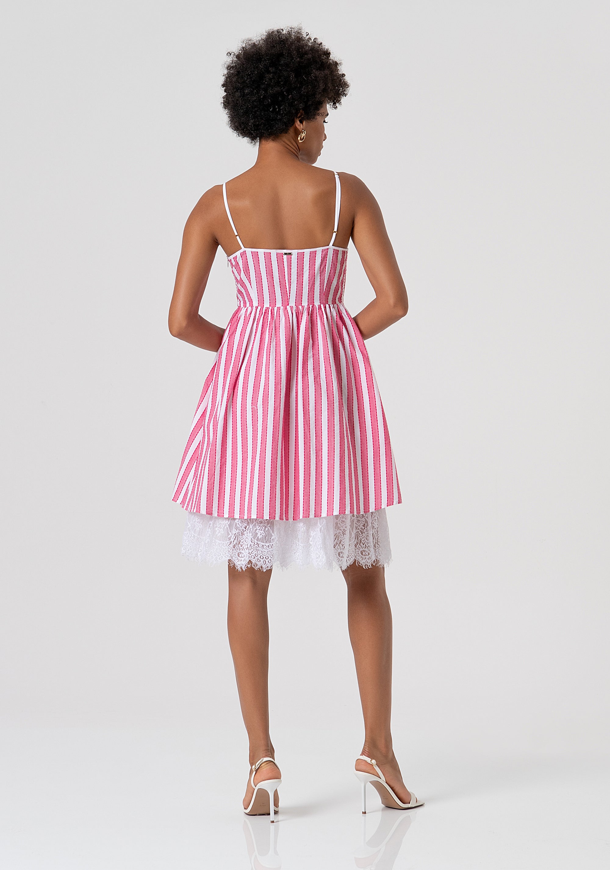 Abito senza maniche mini con inserti in pizzo FS26SD1003W400N8-N10 Fracomina