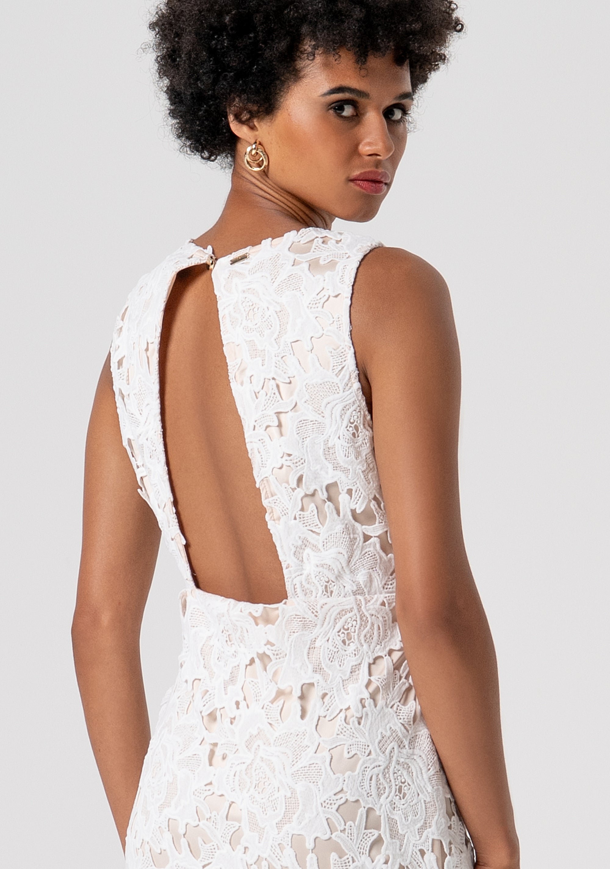 Abito senza maniche a tubino mini in pizzo FS26SD1005W62401-278 Fracomina