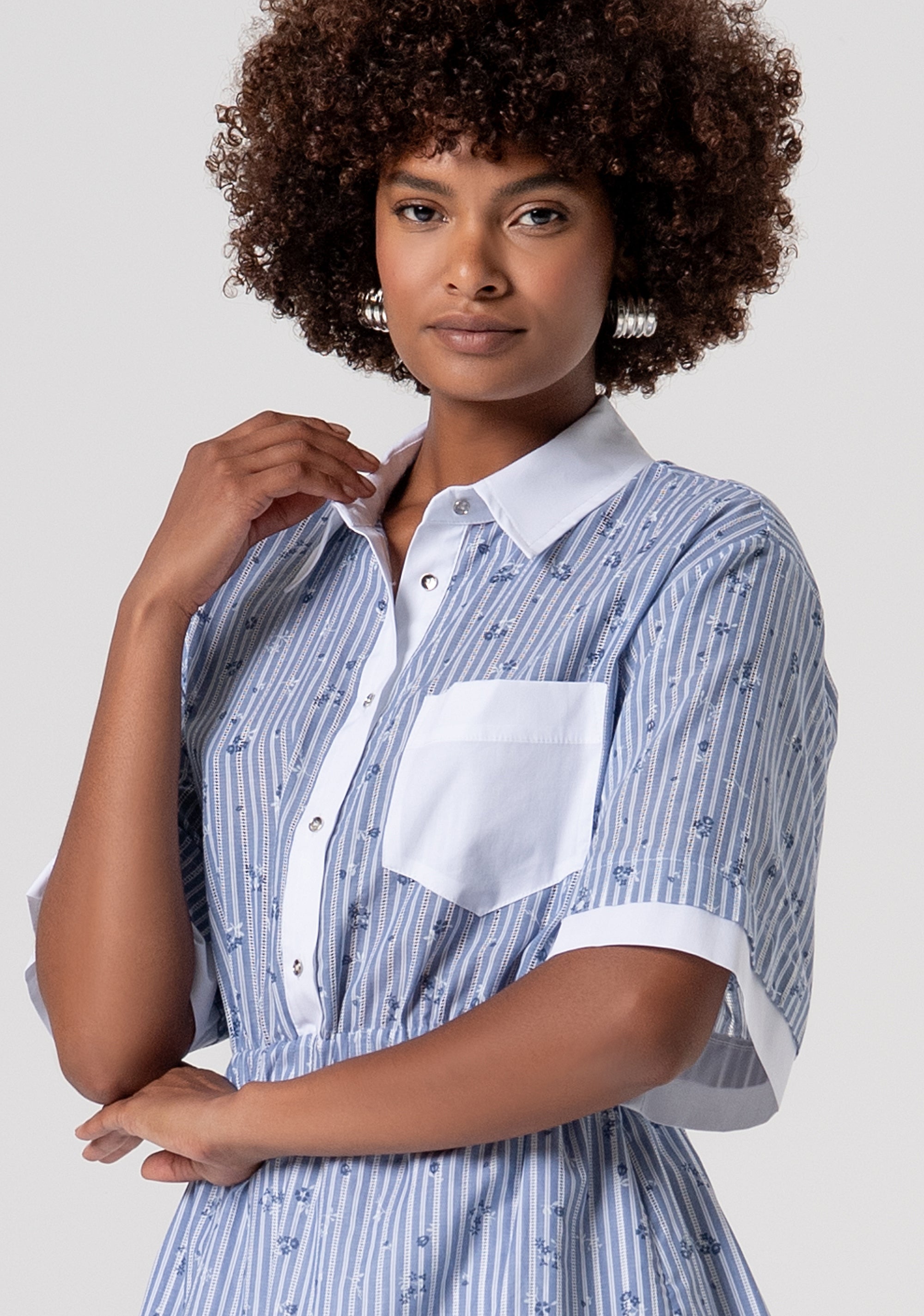 Abito regular mini modello chemisier FS26SD1007W400N8-L62 Fracomina