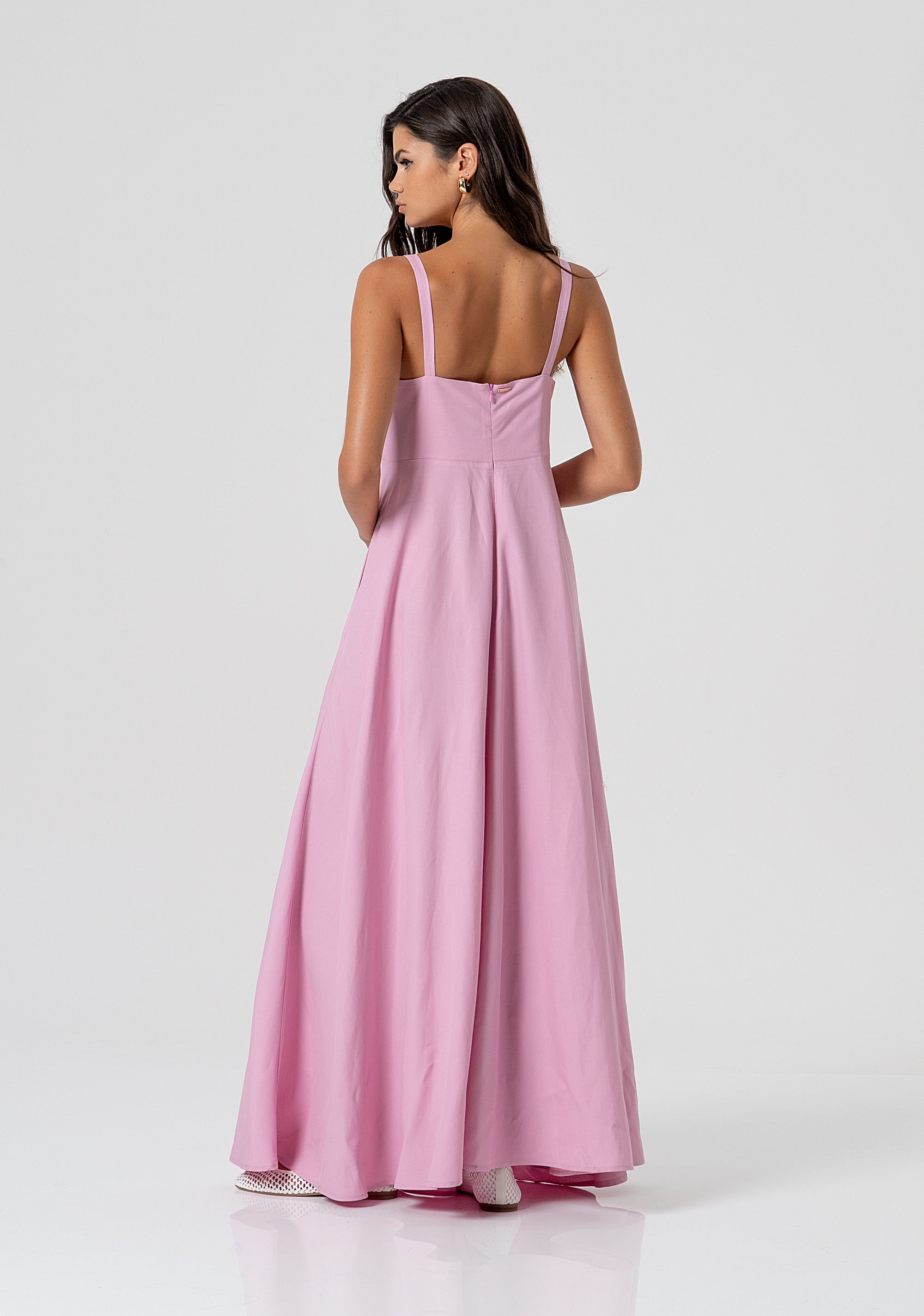 Abito senza maniche lungo in viscosa e lino FS26SD3004W69301-226 Fracomina