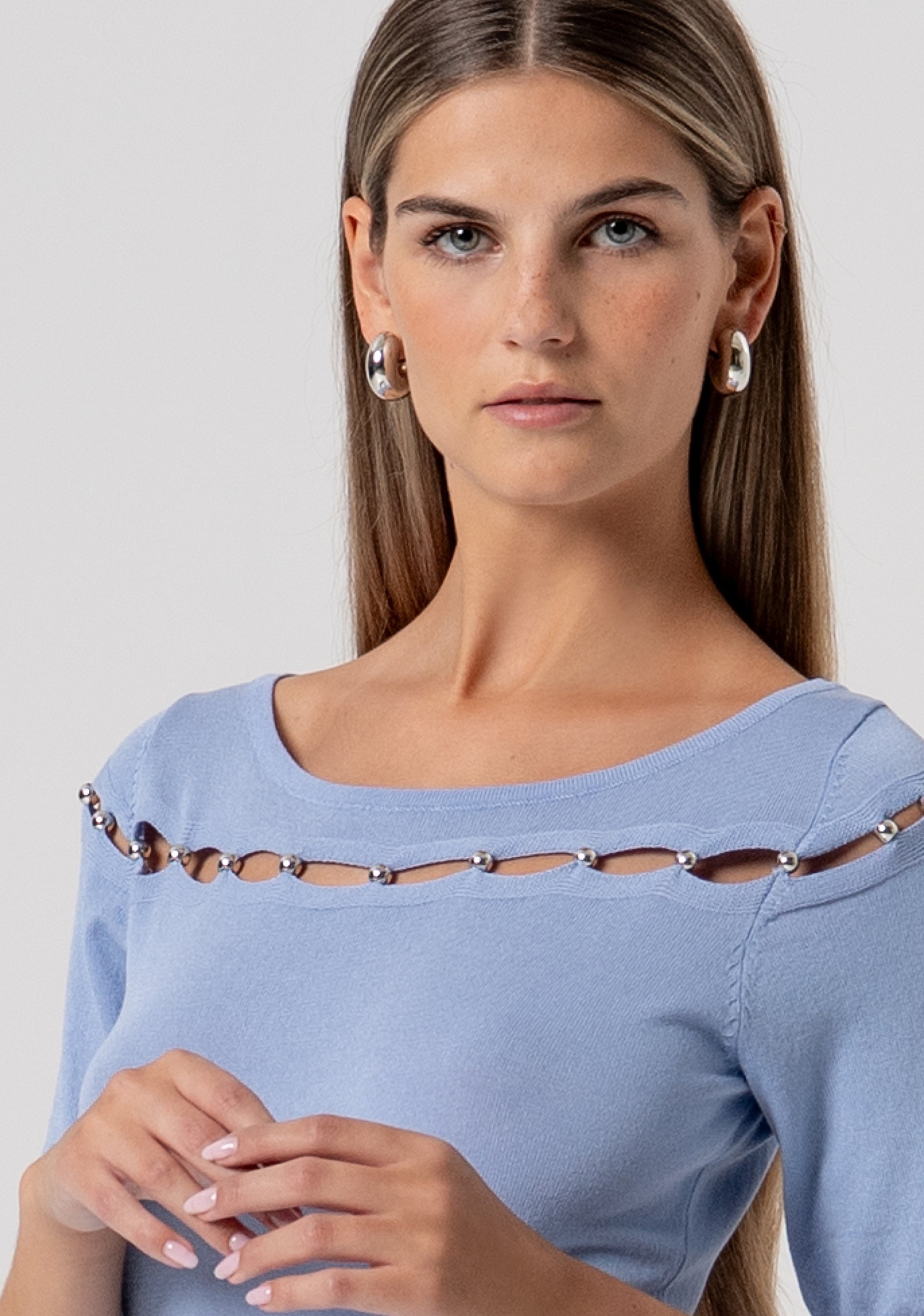 Abito slim midi in maglia FS26SD5002K41601-252 Fracomina