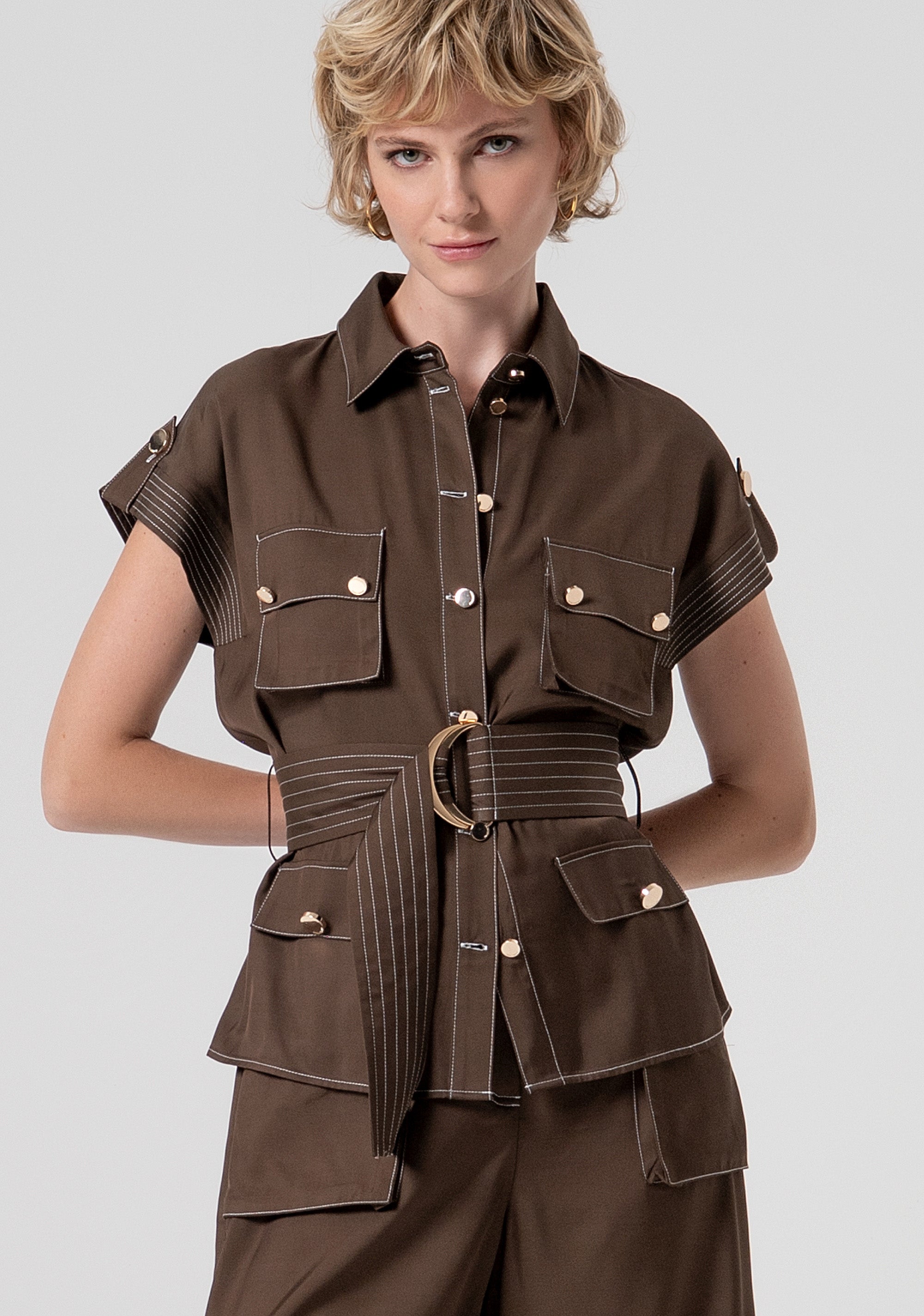 Giacca regular in viscosa FS26SJ2001W84401-091 Fracomina