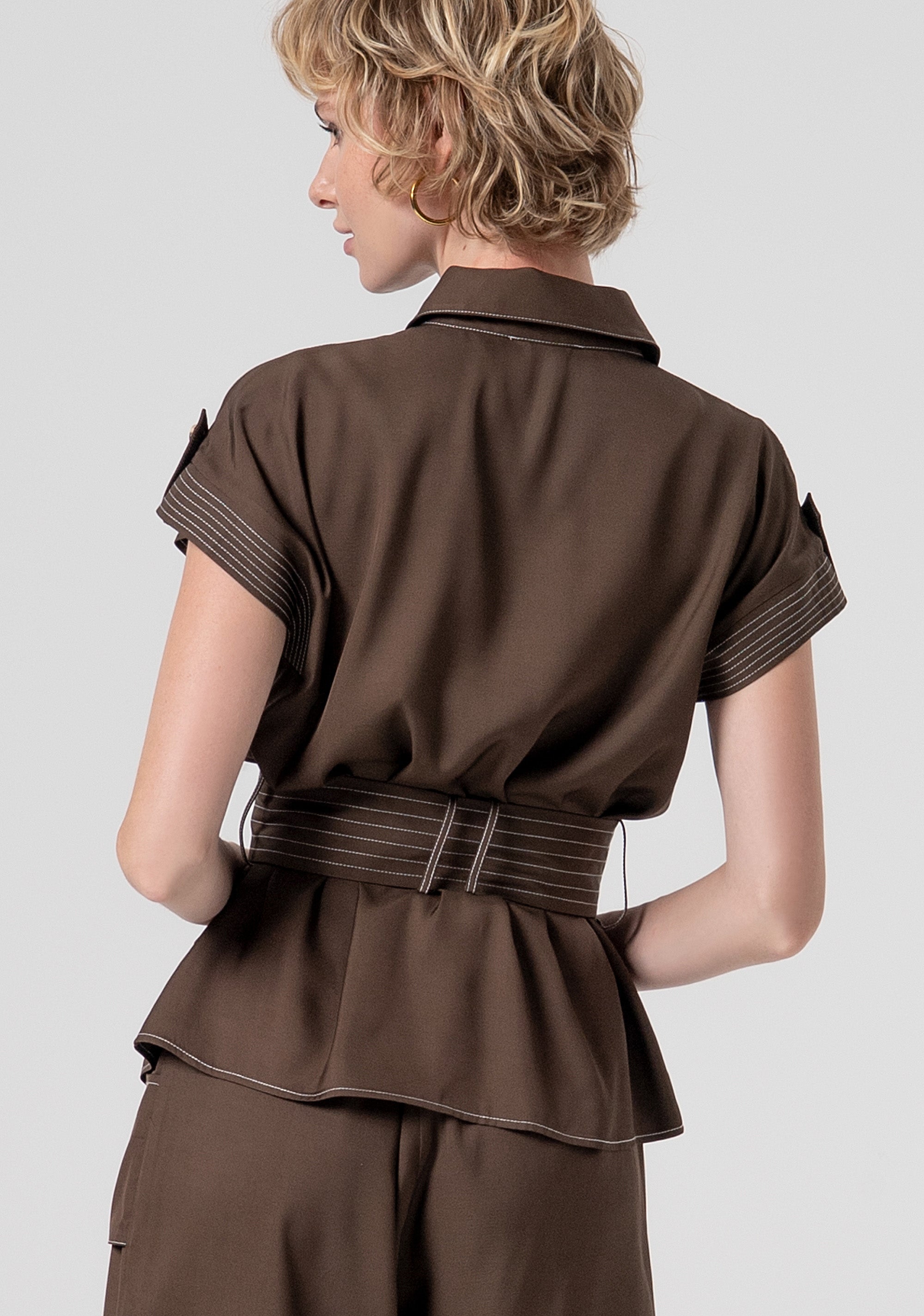 Giacca regular in viscosa FS26SJ2001W84401-091 Fracomina