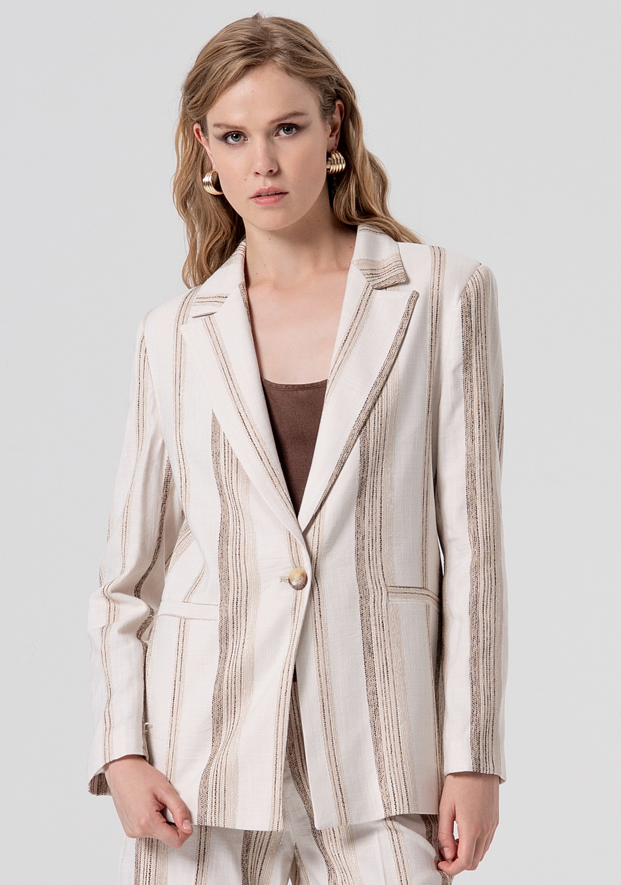 Blazer regular monopetto FS26SJ2003W840N8-050 Fracomina