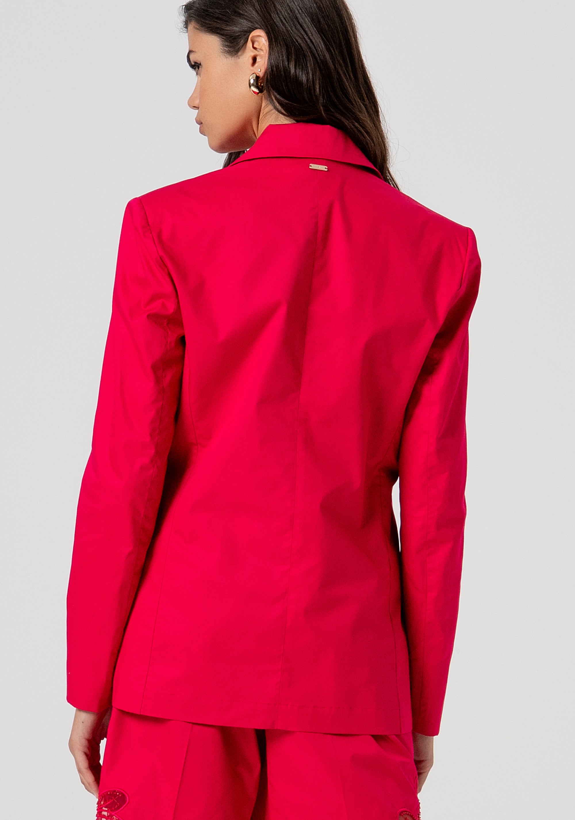 Blazer regular monopetto in cotone con ricamo FS26SJ3001W400E5-689 Fracomina