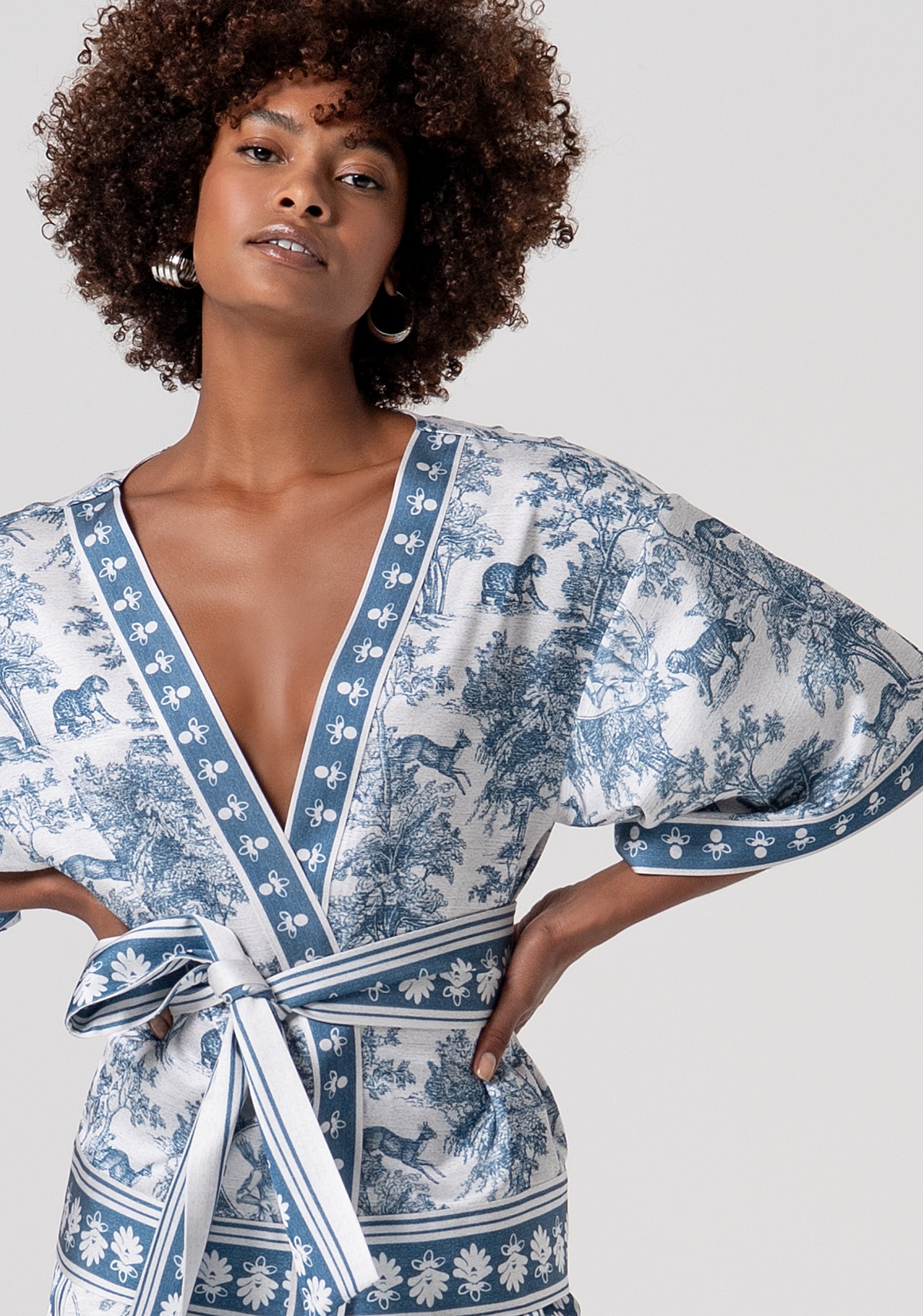 Giacca regular modello kimono in fantasia FS26SJ3008W459K5-083 Fracomina