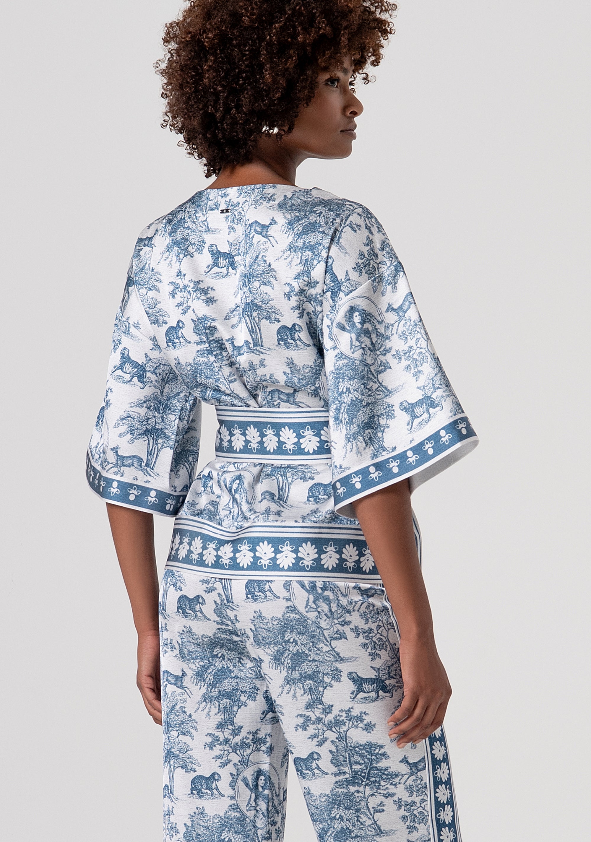 Giacca regular modello kimono in fantasia FS26SJ3008W459K5-083 Fracomina