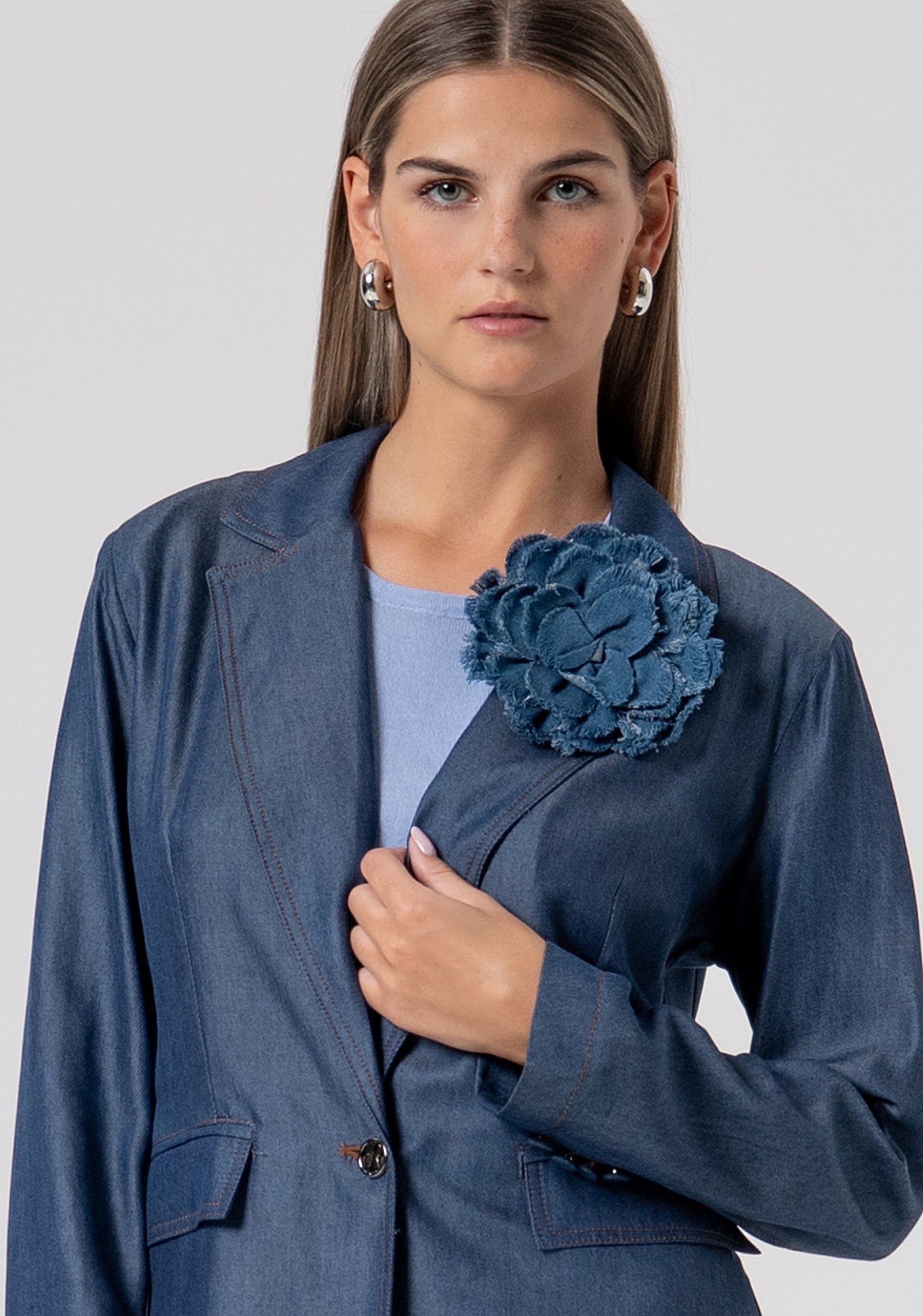 Blazer over monopetto in tencel FS26SJ4001D46901-064 Fracomina