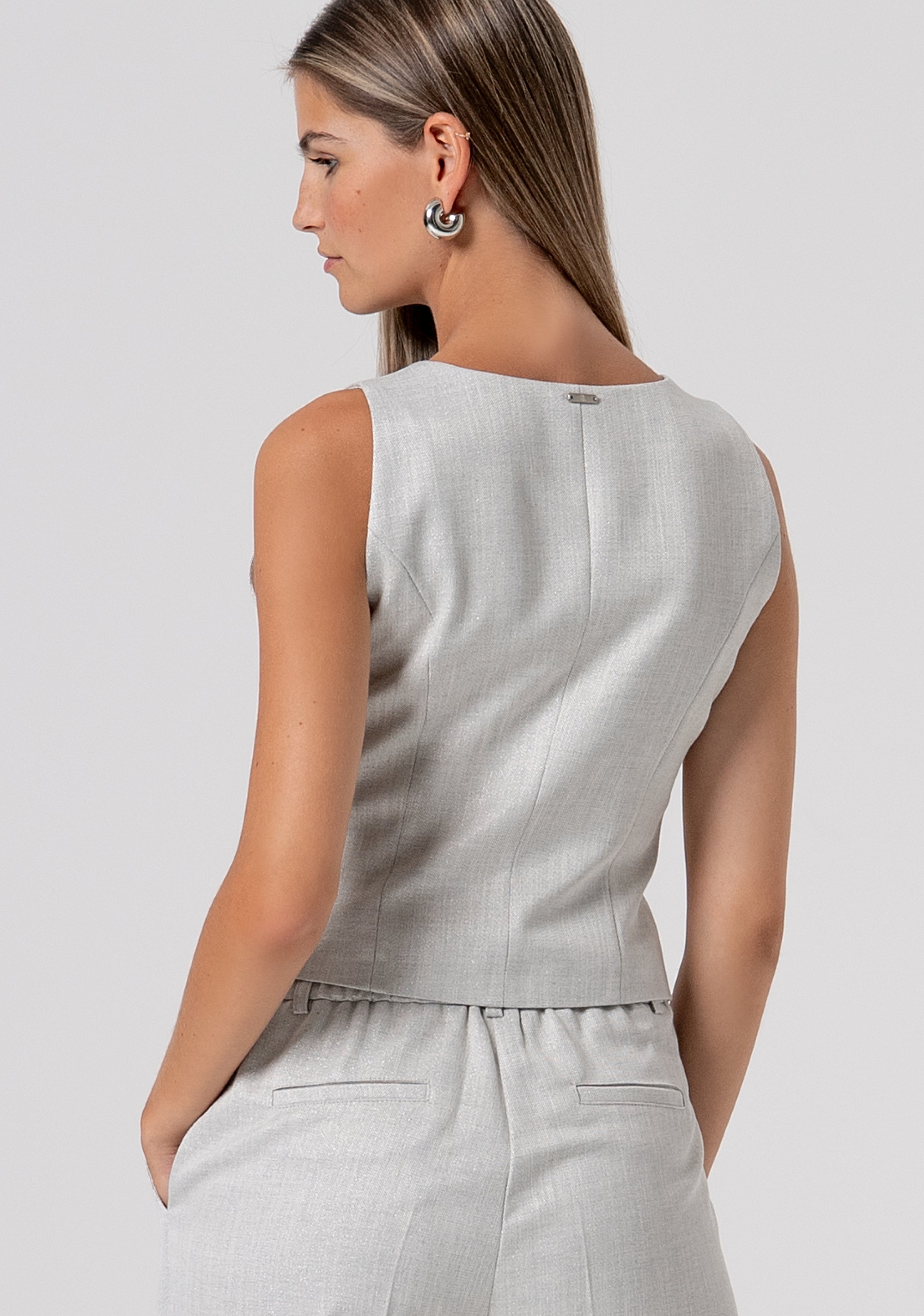 Gilet slim con lurex FS26SJ5001W84501-179 Fracomina