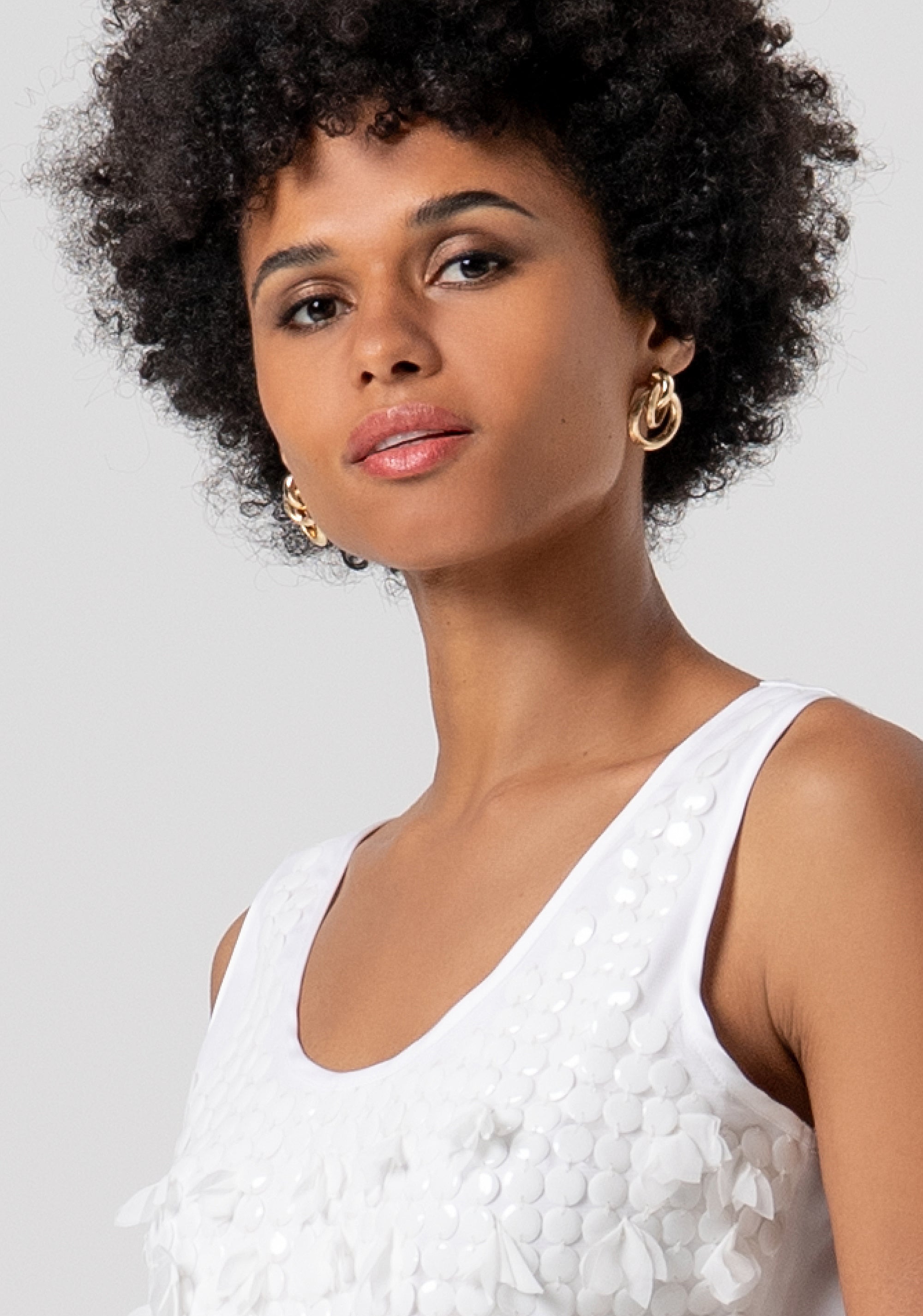 Top cropped in paillettes FS26ST2002W411R9-278 Fracomina