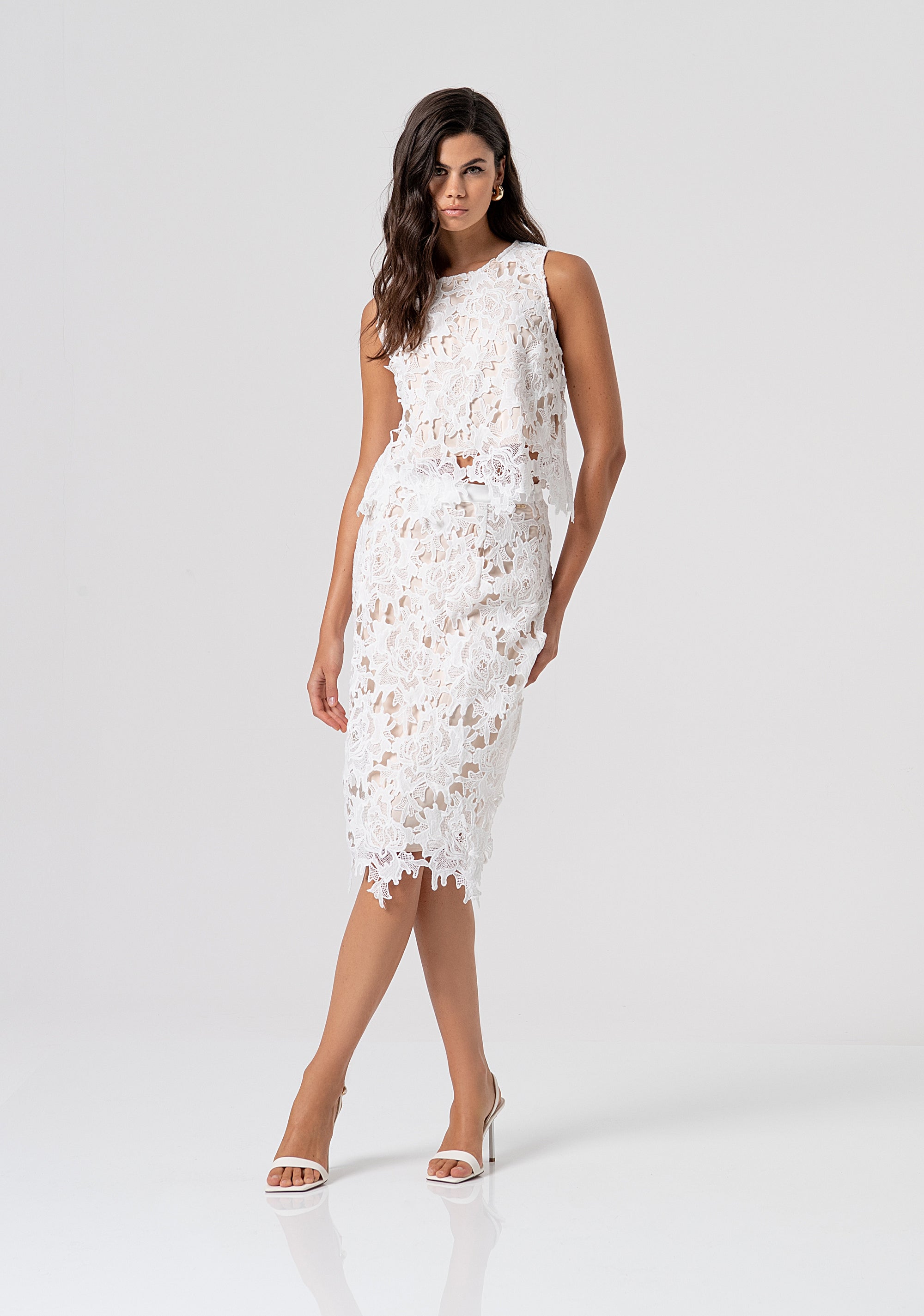 Top senza maniche in pizzo FS26ST2010W62401-278 Fracomina