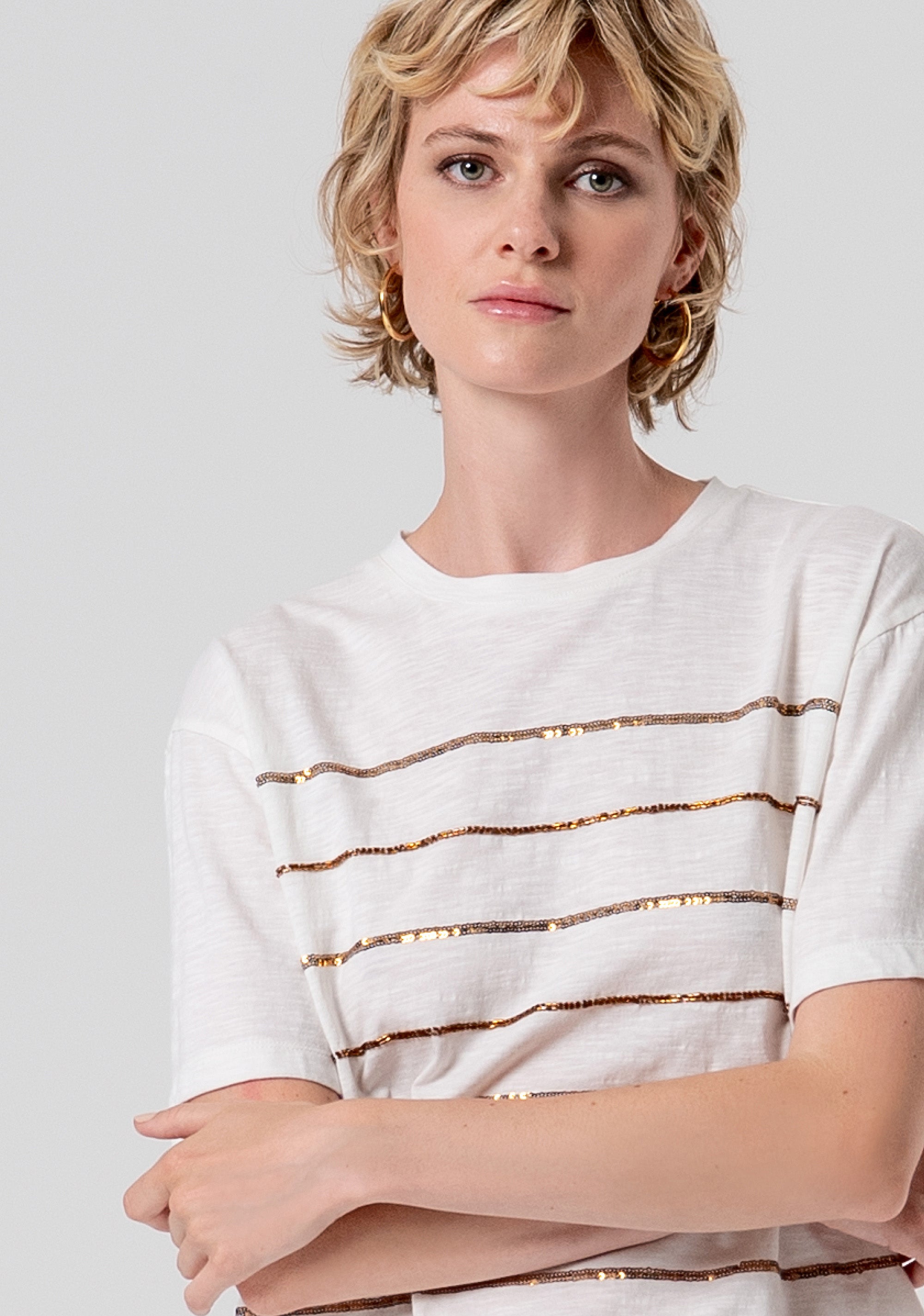 T-shirt regular in jersey di cotone FS26ST3002J400R9-278 Fracomina