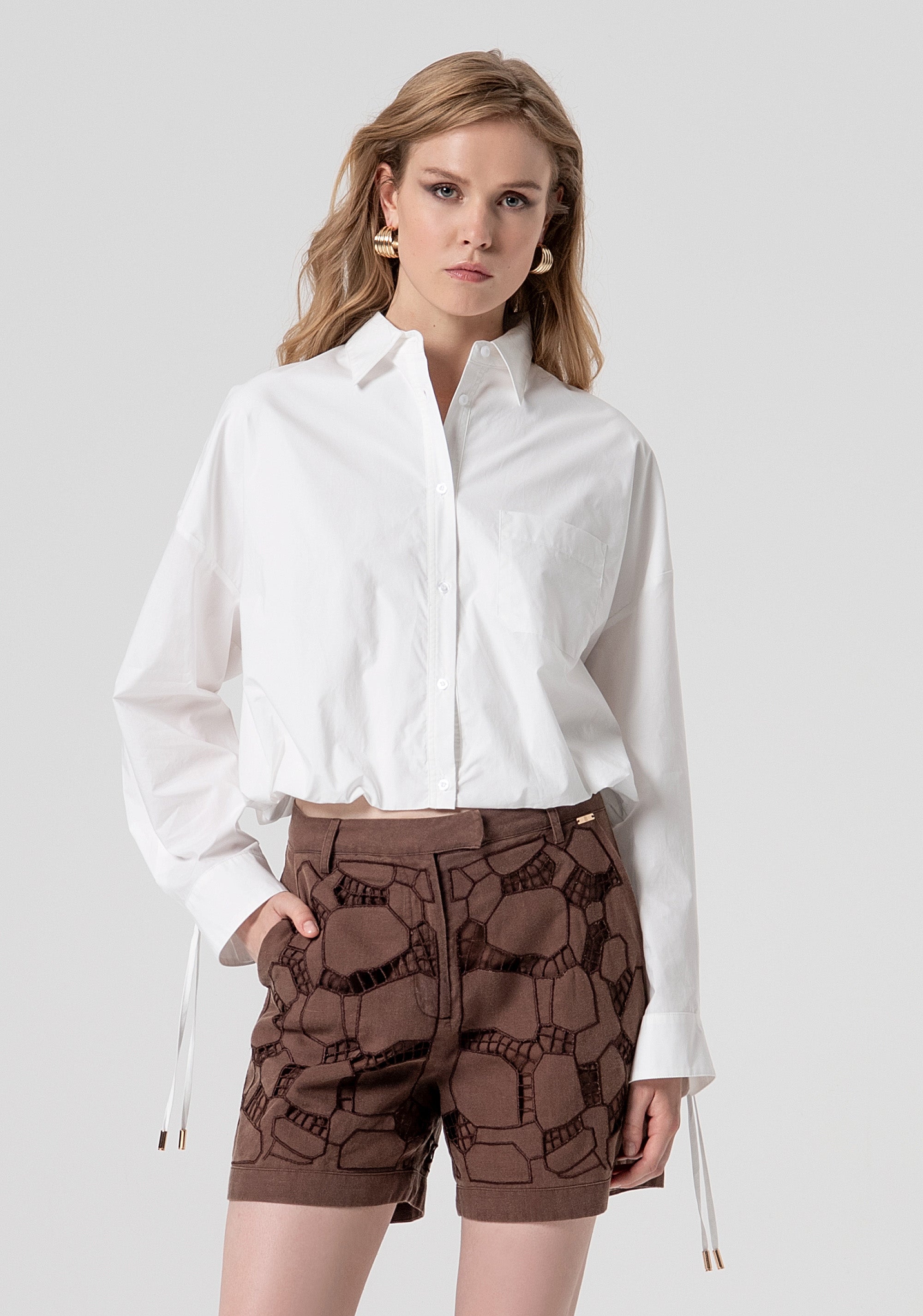 Camicia regular in popeline FS26ST6007W40001-278 Fracomina