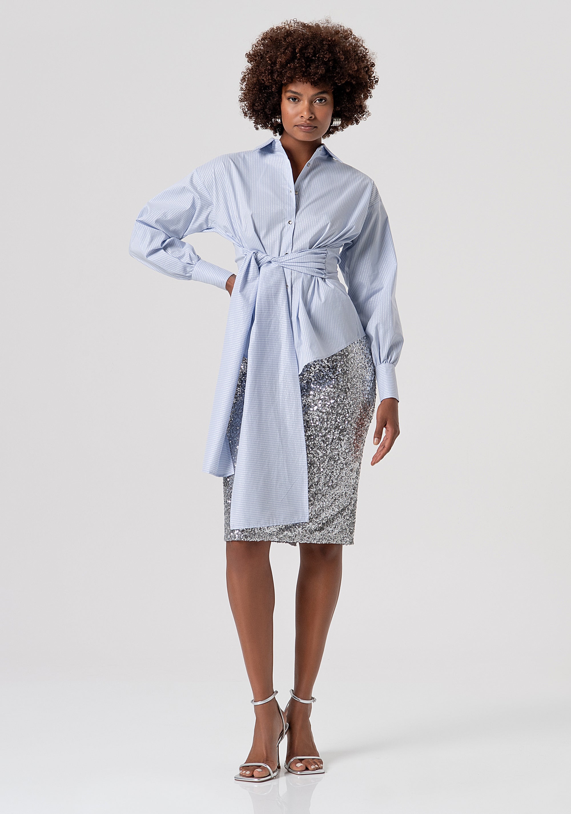 Camicia slim a righe FS26ST6008W520N8-L62 Fracomina