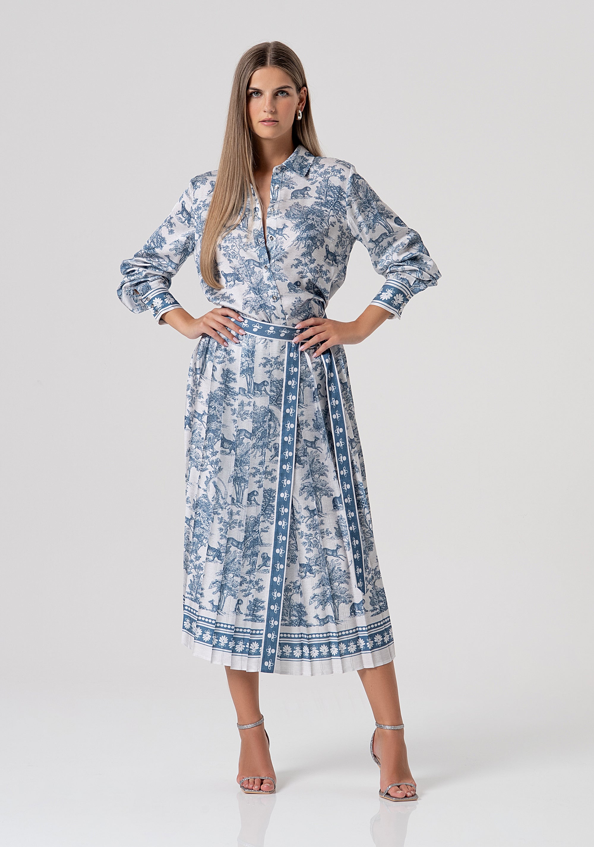 Camicia regular in fantasia FS26ST6020W435K5-083 Fracomina