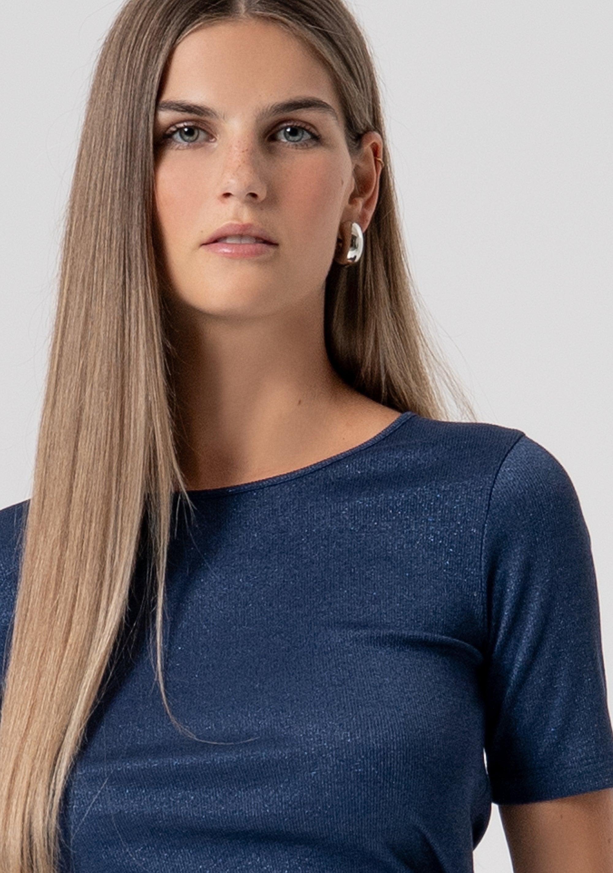 Maglia slim con lurex FS26ST7008K420Q7-064 Fracomina