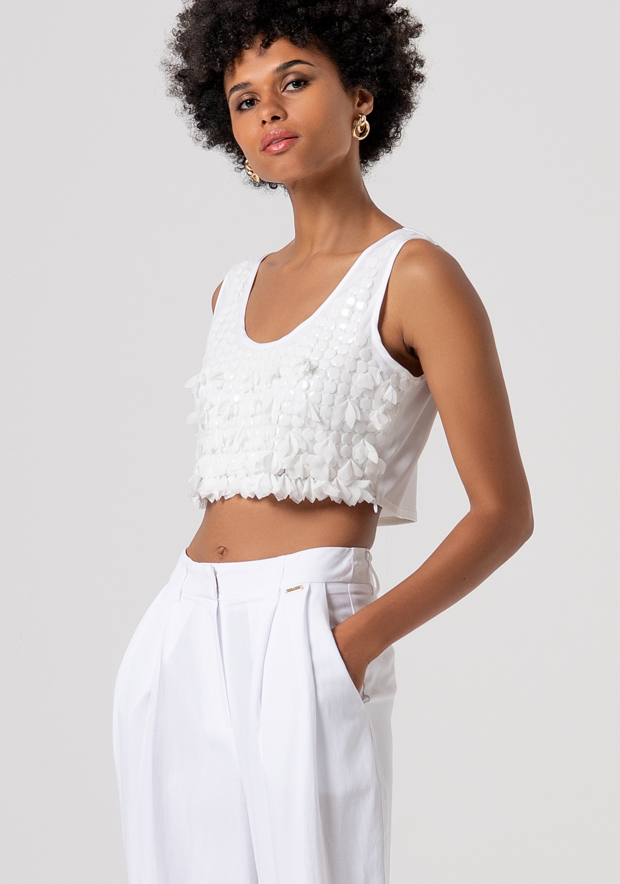 Pantalone flare a palazzo con lino FS26SV3009W62201-278 Fracomina