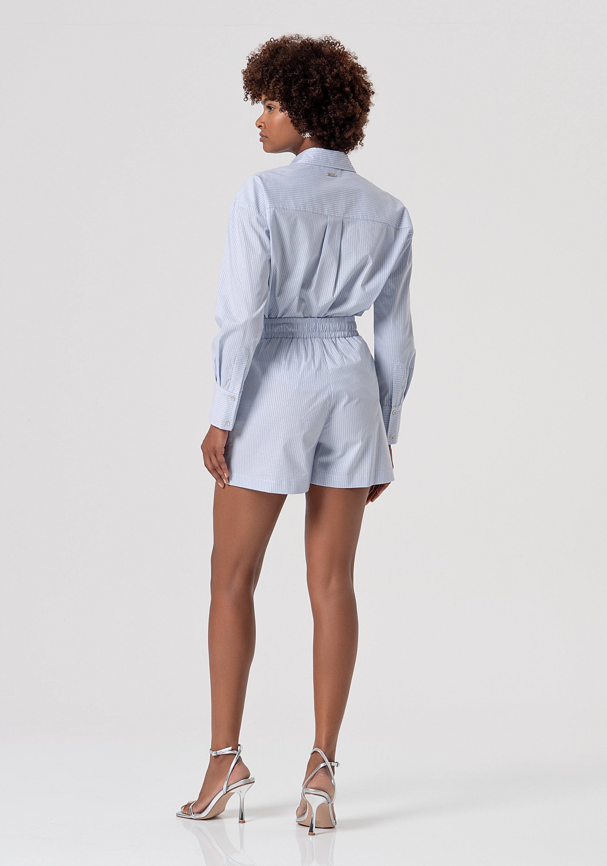 Pantaloncini regular in popeline a righe FS26SV6004W520N8-L62 Fracomina