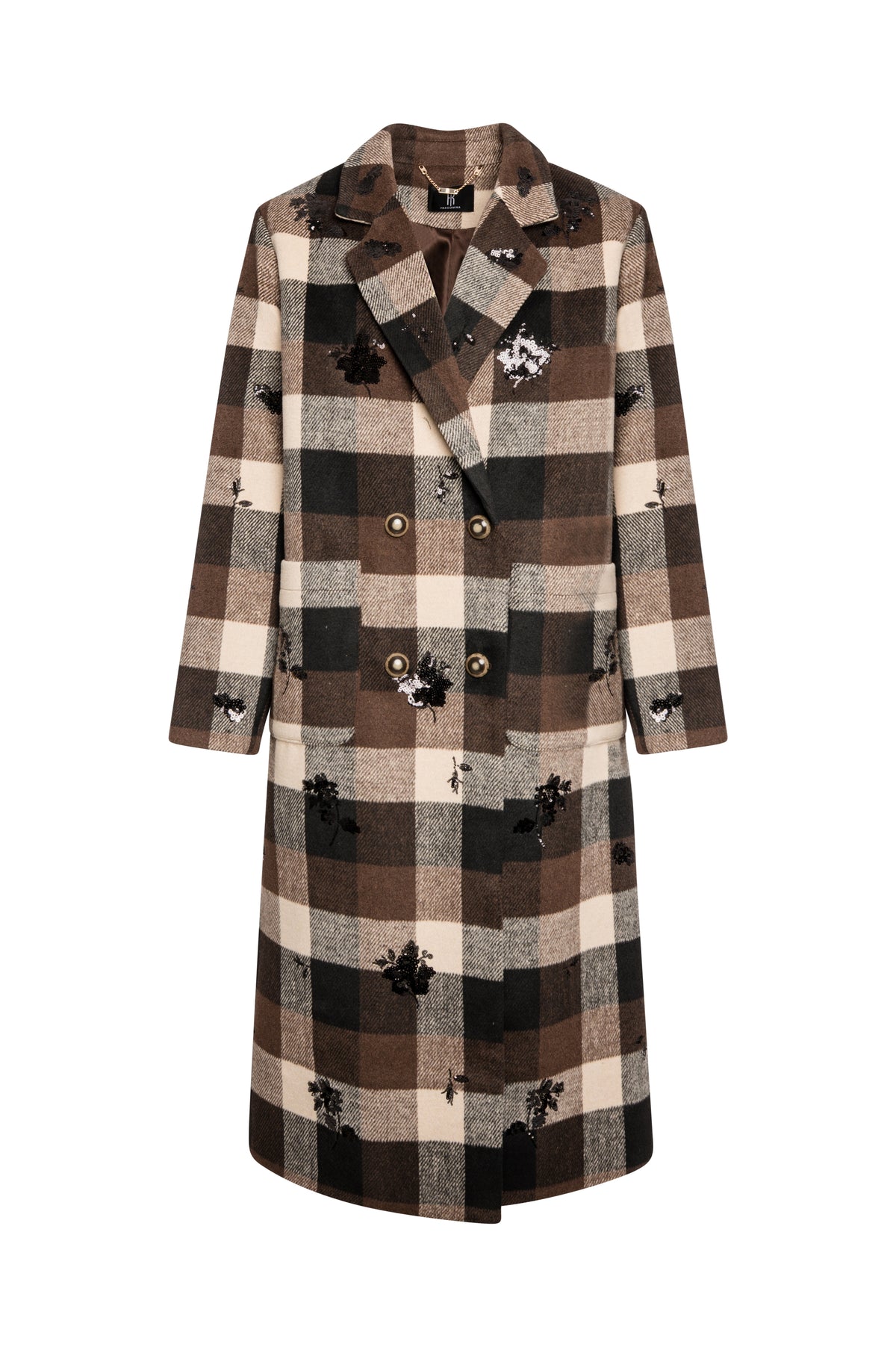 Cappotto regular lungo a quadri FS26WC1003W50495 FRACOMINA
