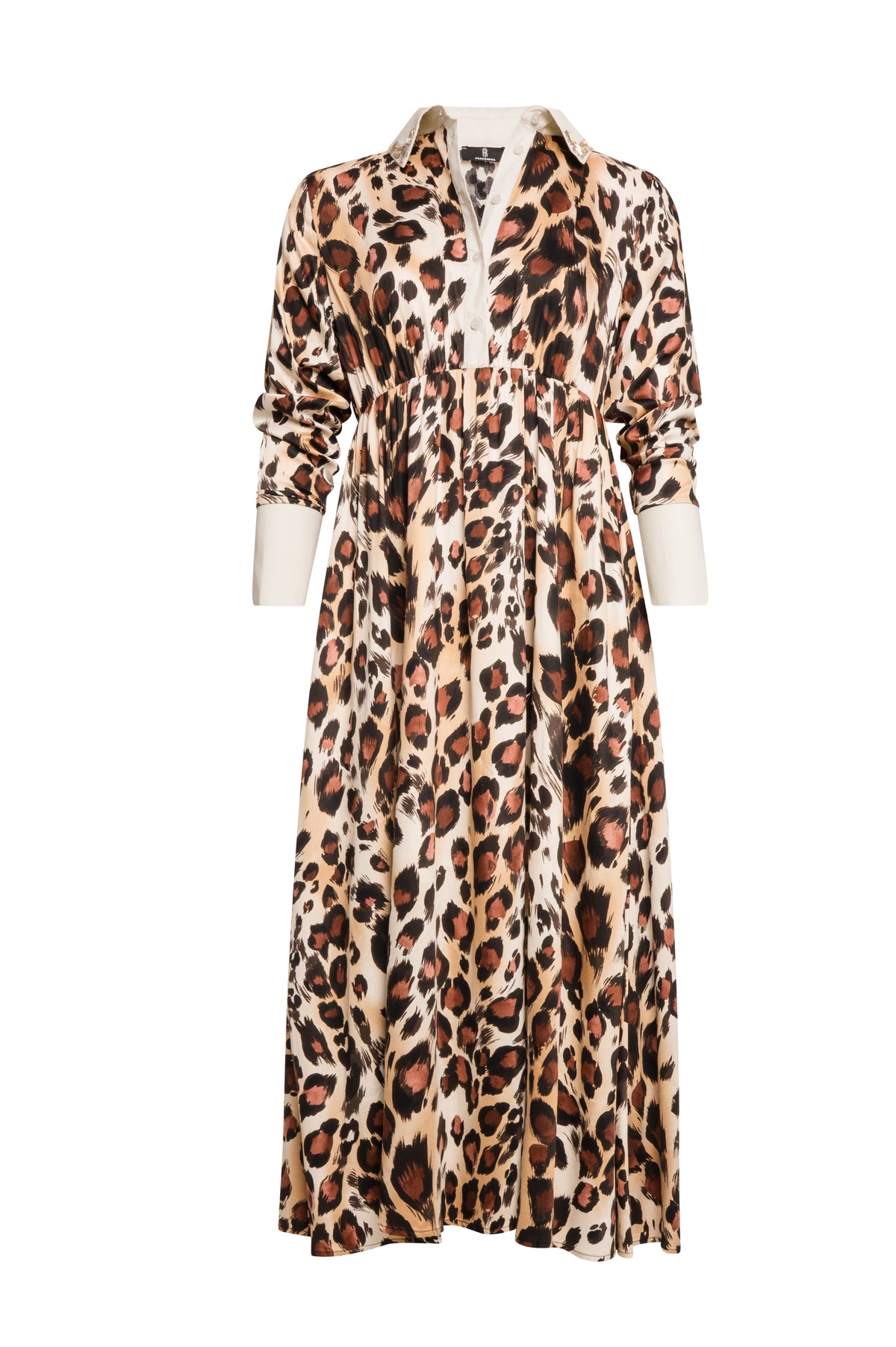 Abito regular midi in fantasia animalier FS26WD2011W413L7-KM3 Fracomina