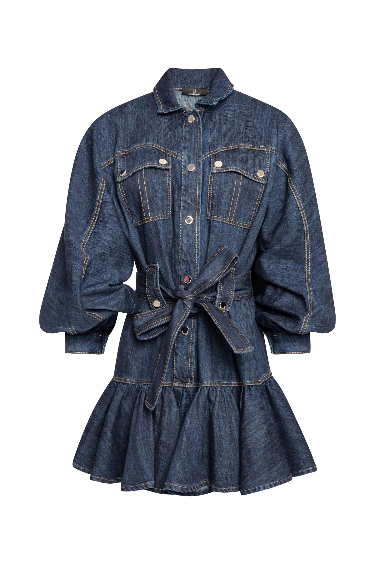 Abito regular mini in denim con lavaggio medio FS26WD4001D40993 FRACOMINA