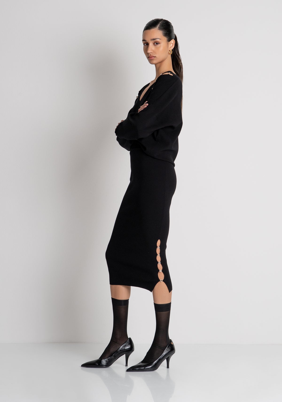 Gonna slim midi in maglia FS26WG4003K56501 FRACOMINA