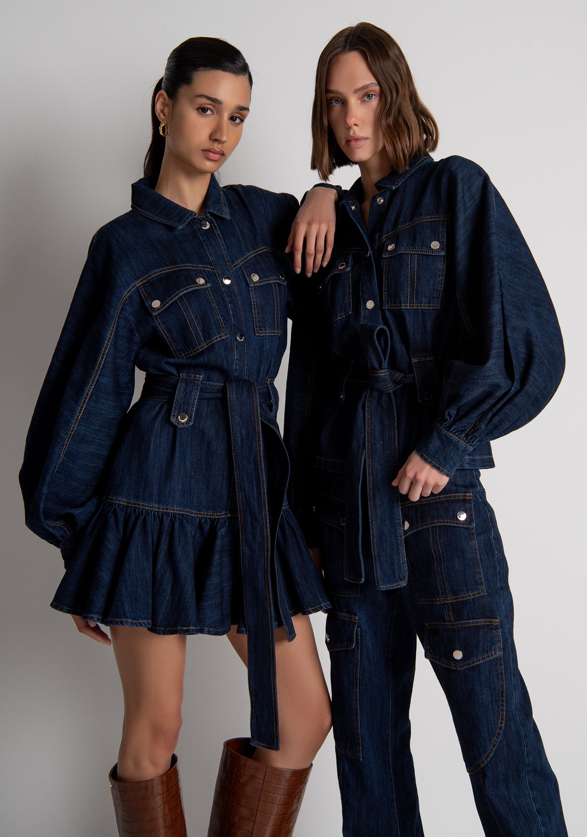 Giacca over in denim con lavaggio medio FS26WJ4002D40993 FRACOMINA