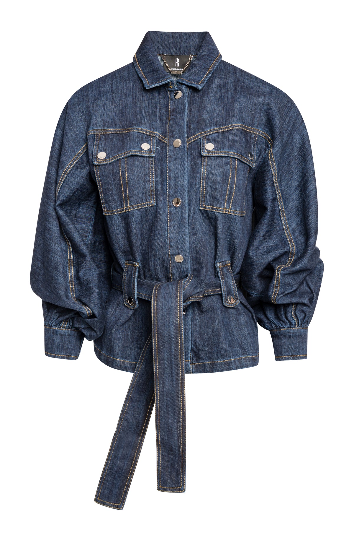 Giacca over in denim con lavaggio medio FS26WJ4002D40993 FRACOMINA