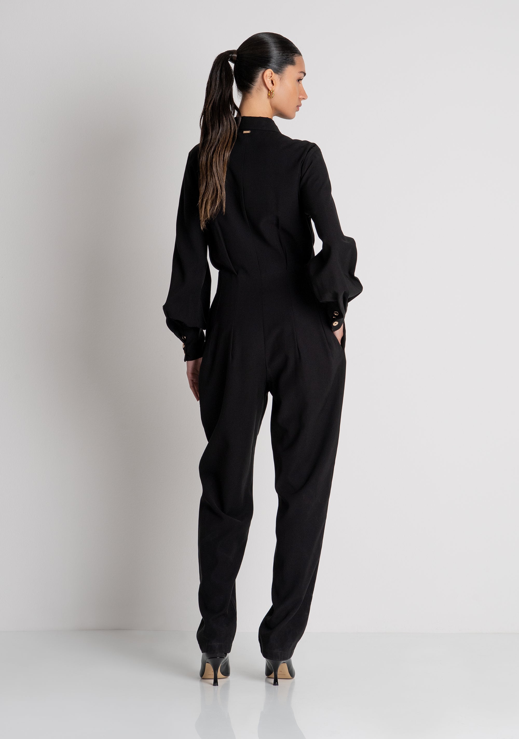 Tuta regular lunga in viscosa stretch FRACOMINA — immagine 4 di 6
