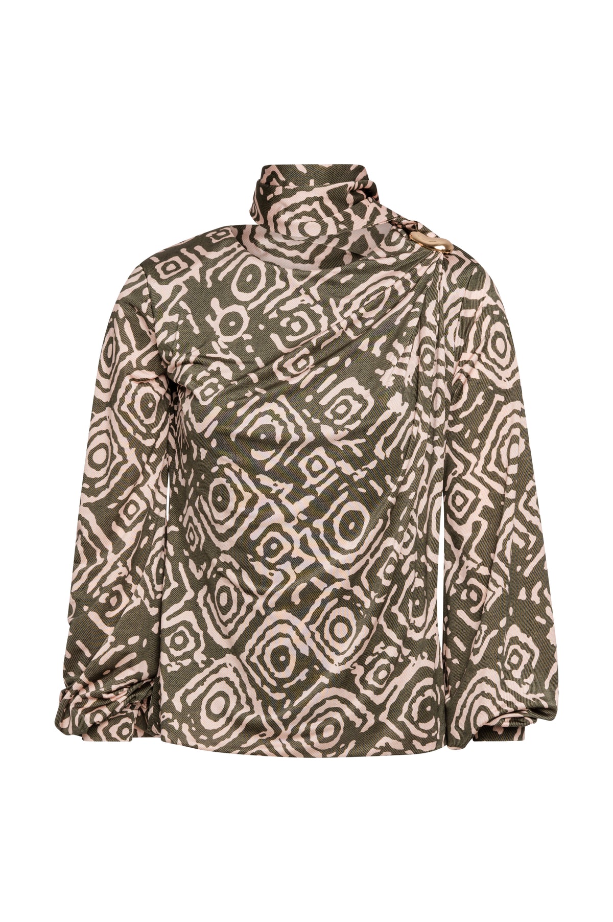 Blusa regular in fantasia geometrica FS26WT1006W798Y8 FRACOMINA