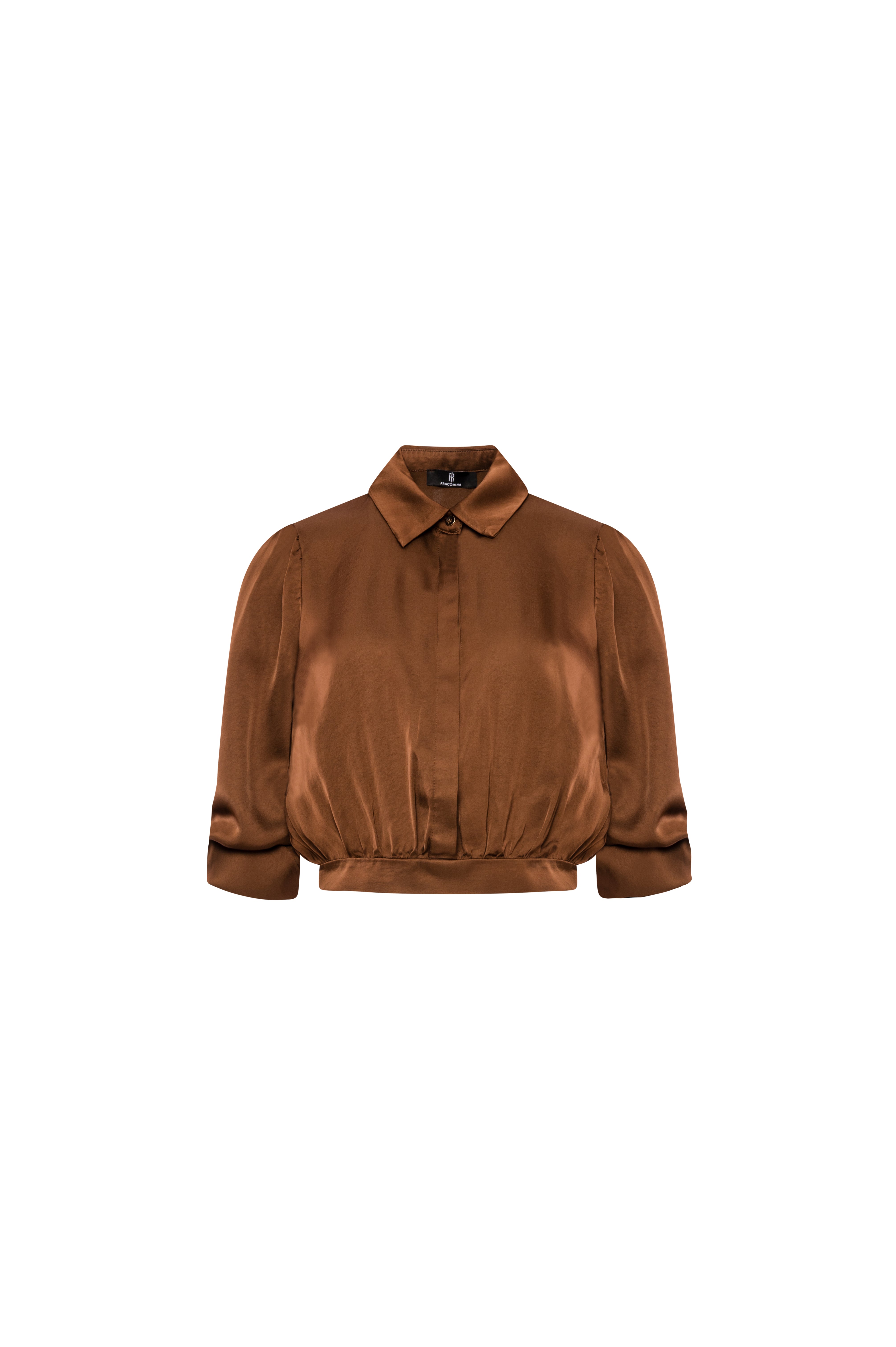 Camicia cropped in viscosa FRACOMINA — immagine 1 di 2