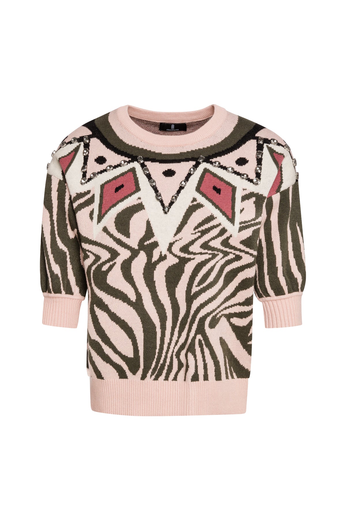 Maglia regular on jacquard animalier FS26WT7003K504F8-K37 Fracomina