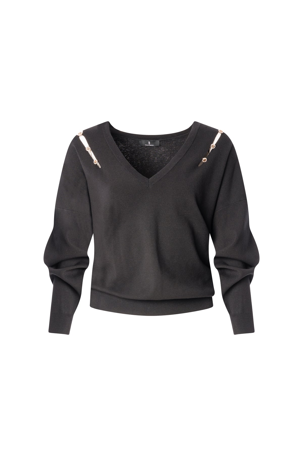Maglia regular con scollo a V FS26WT7004K56501 FRACOMINA