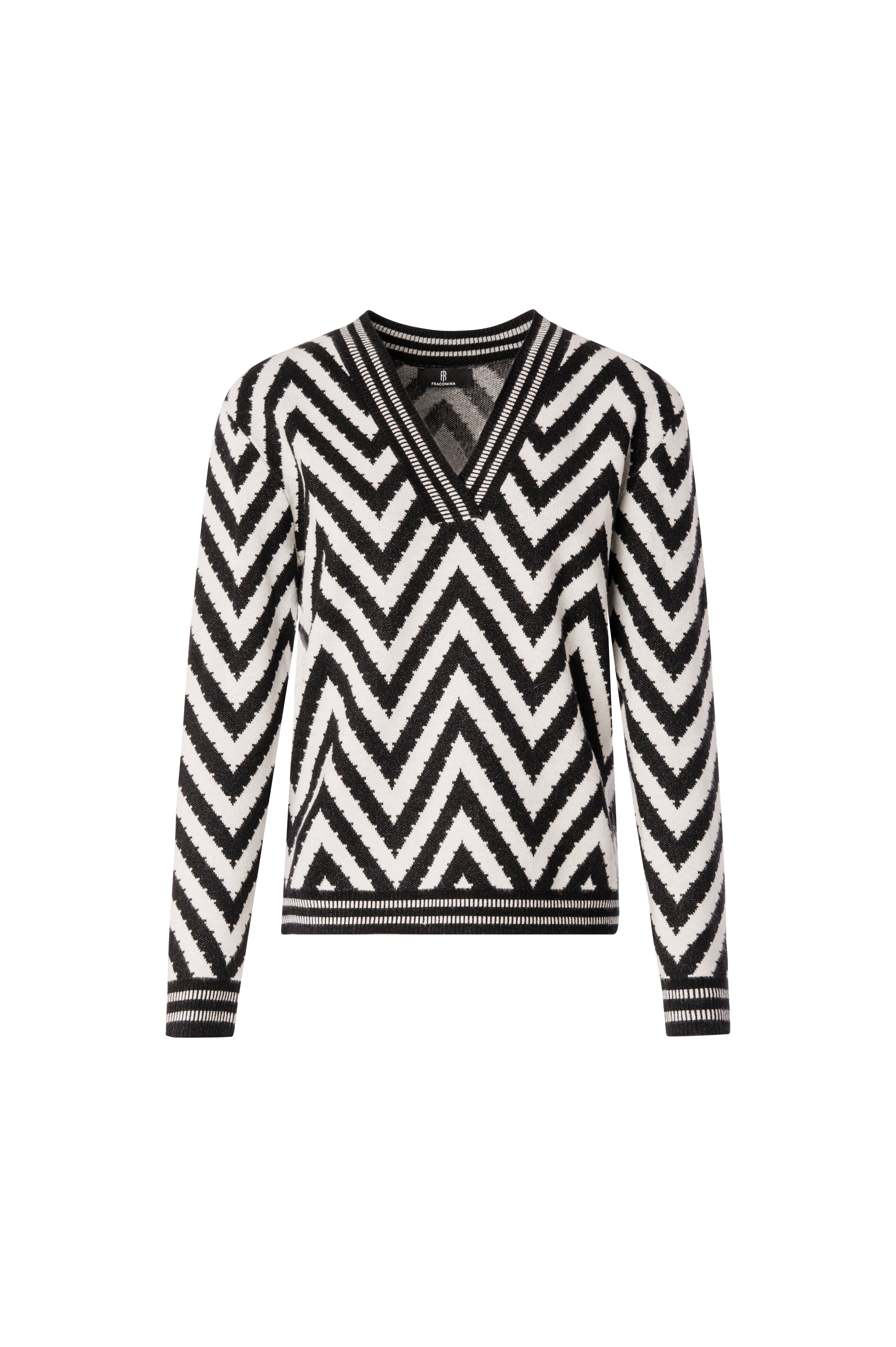 Maglia regular in jacquard spigato FS26WT7014K502F8-KE1 Fracomina