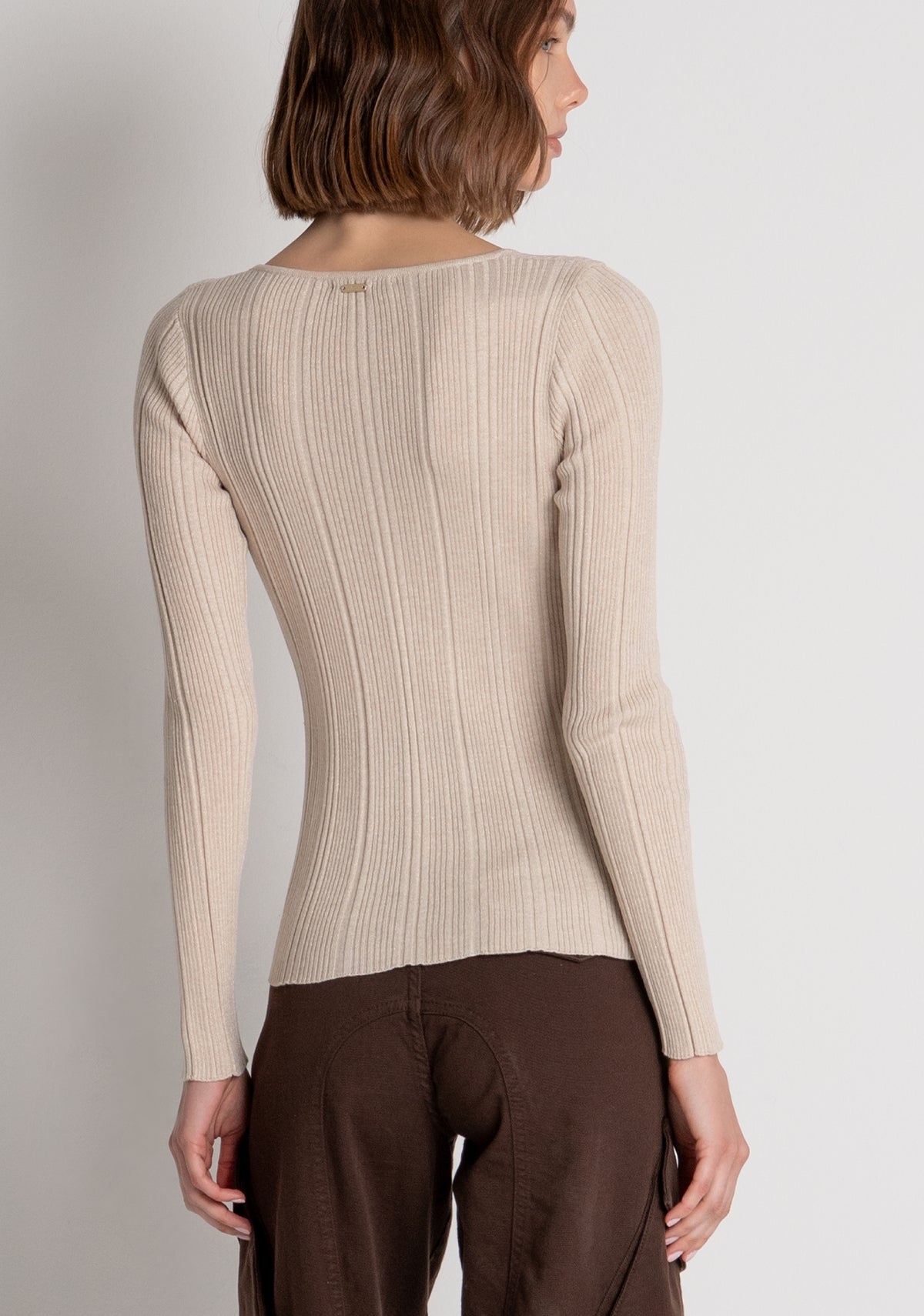 Maglia slim a costine FS26WT7021K492Q7 FRACOMINA